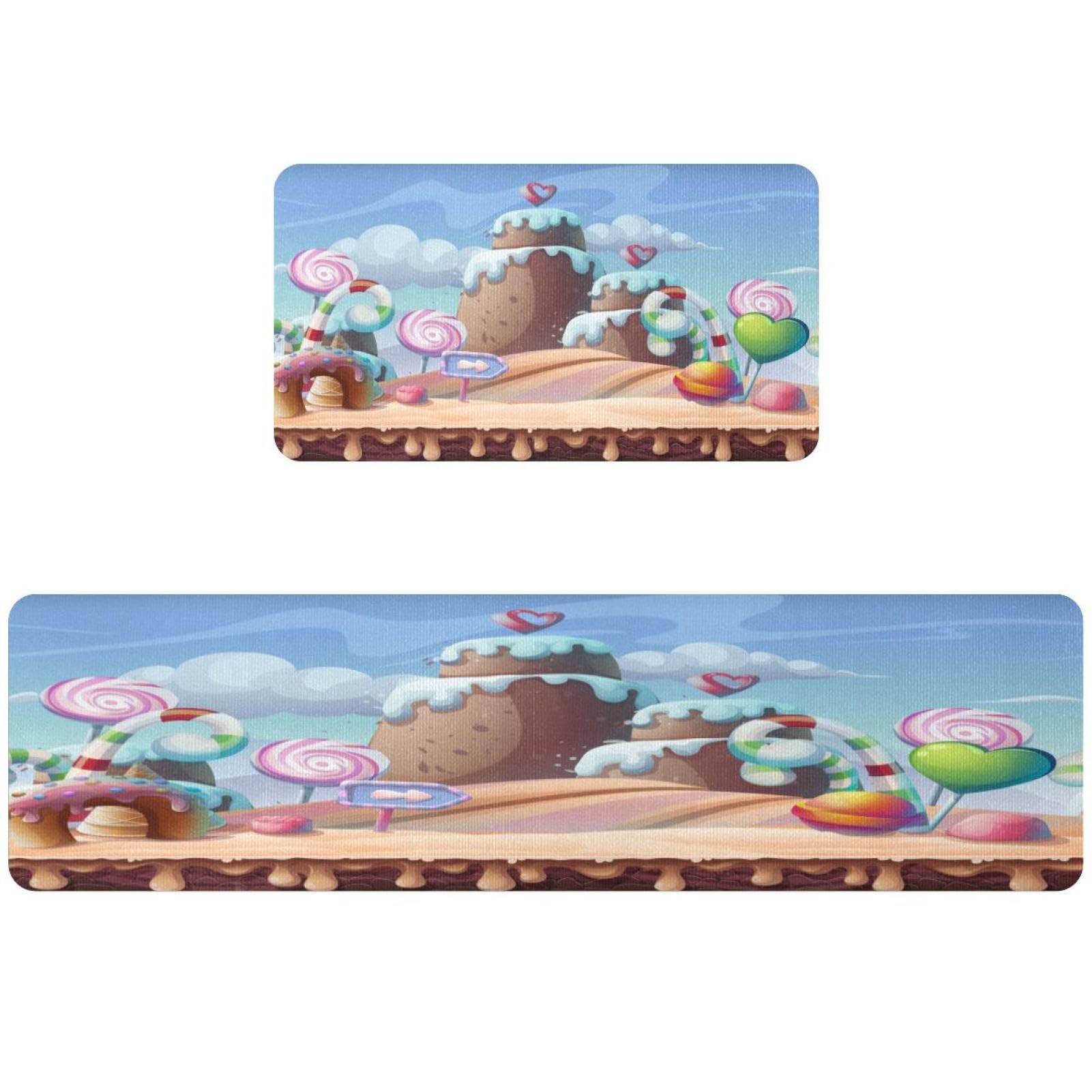 Tapete de cocina de 2 piezas VAPOKF con dibujos de desierto, alfombra lavable para pasillo
