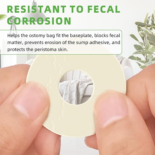 Miniatura 4 de 10 anillos de barrera para ostomía, suministros de ostomía de 0.157 in sin fugas, anillos extensores de piel hidrocoloides para bolsas de