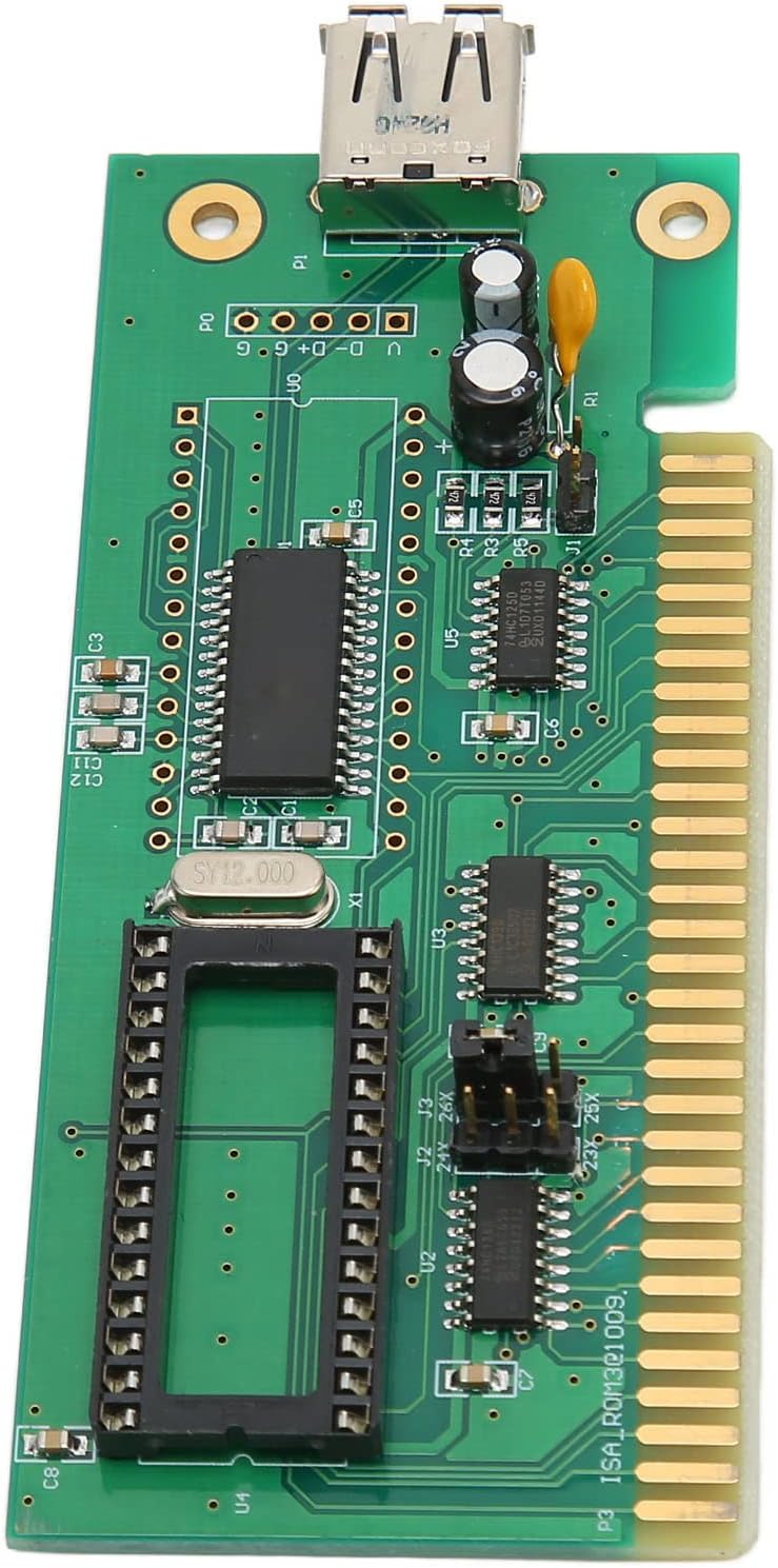 ISA to USB Card, Widely Compatible Easy to Use, Stable ISA to USB Board for Industrial Computer with Data Exchange, Hot Swappable U Disk for 3.X, 95/98 / ME