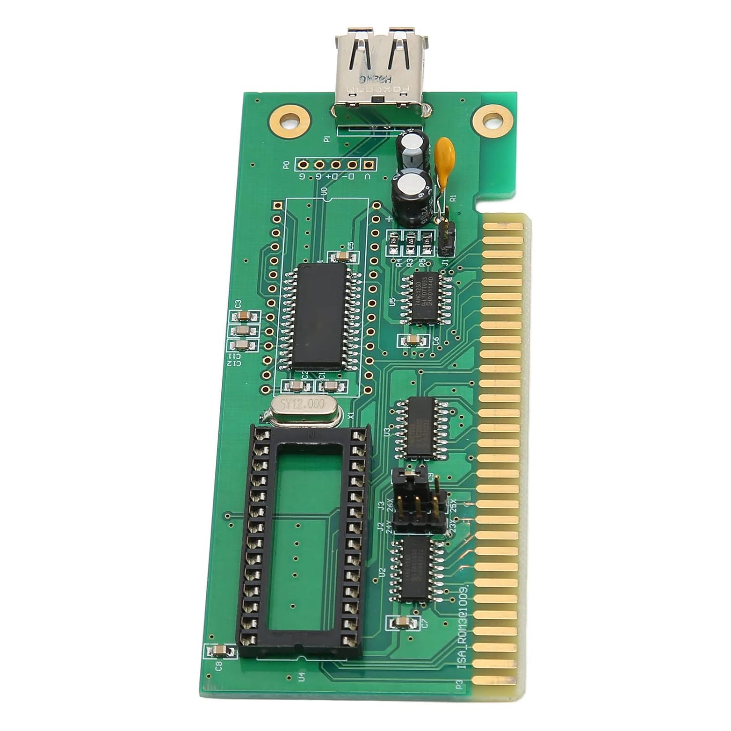 ISA to USB Card, Widely Compatible Easy to Use, Stable ISA to USB Board for Industrial Computer with Data Exchange, Hot Swappable U Disk for 3.X, 95/98 / ME