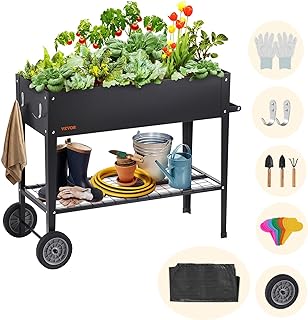 12 Modern Patio Ideas for Clean Outdoor Living 118 VEVOR Raised Planter Box with Legs and Wheels, Larger Size 43.3x19.5x31....