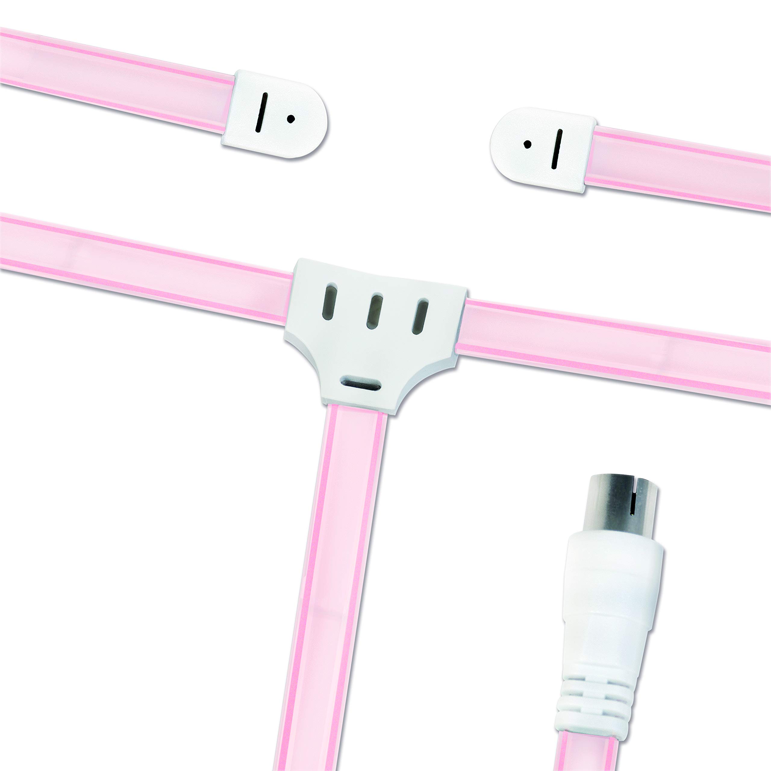 LogiLink CA1000 FM Radio Dipole Antenna for optimal indoor reception (FM/AM/VHF) with Coaxial Connector (IEC Coax Socket) for Stereo Systems, TVs, etc.