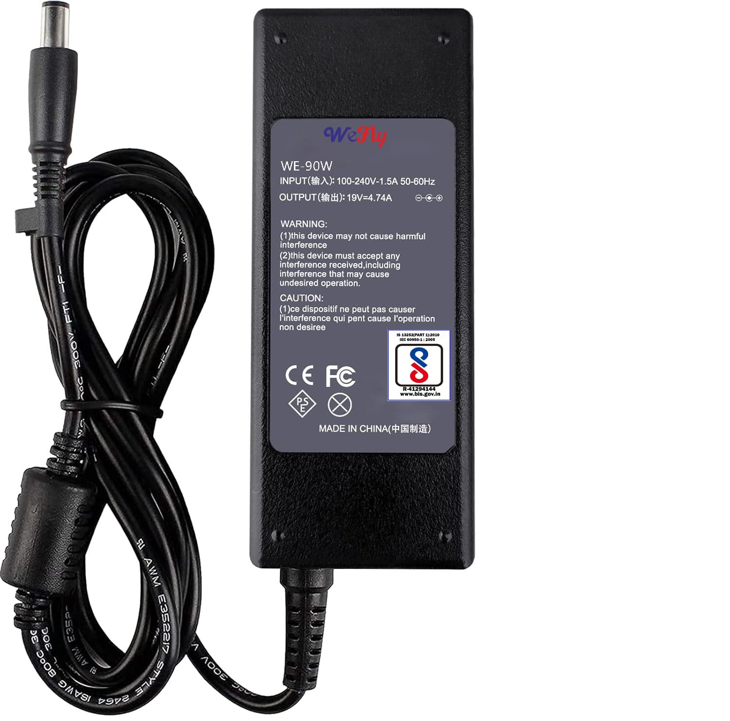 WeFly 90w 19V 4.74A 7.4mm x 5.0mm Laptop Adapter for HP All-in-One Desktop 22" 24" 24DD 24DF 24-DP 24-CB 22-DD DF:24-dd0210 dd0010 24df0040 df0030 22-df0003w df0222 22-dd0210 dd0110 24-dp0160 dp1250