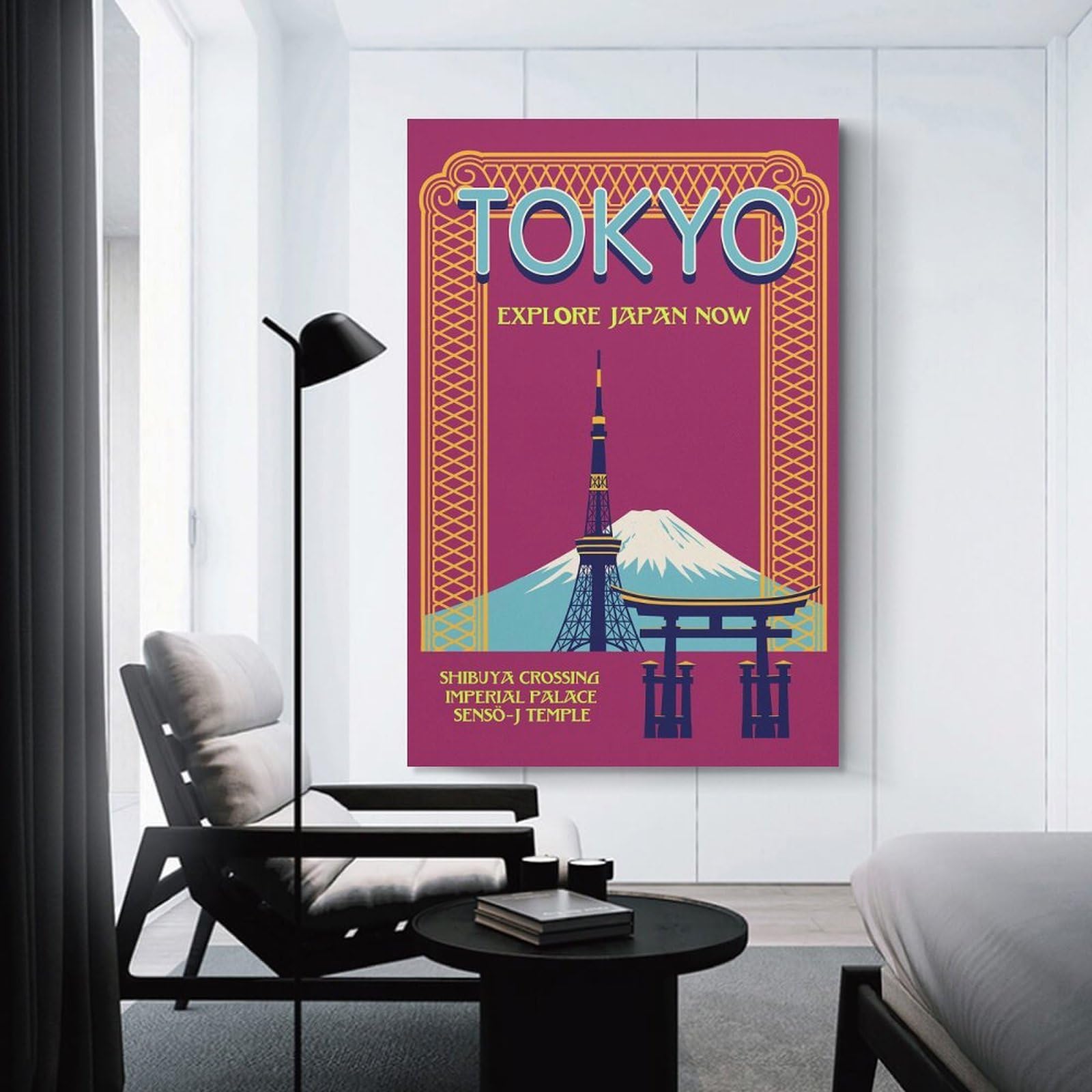 Junmoney Unframe-Style-21-1 Tokyo Room Decor Wall Art, 16X24inch(40X60cm), For Living Room, Bedroom, Office Or Hallway, Decorative Artwork With Broad Appeal