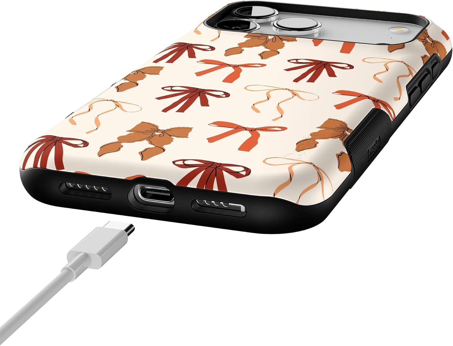 Casely iPhone 17 Pro Max Case | Fall Girlie | Pumpkin Spice Bows | Bold Protective Design | MagSafe Compatible Design - Image 8