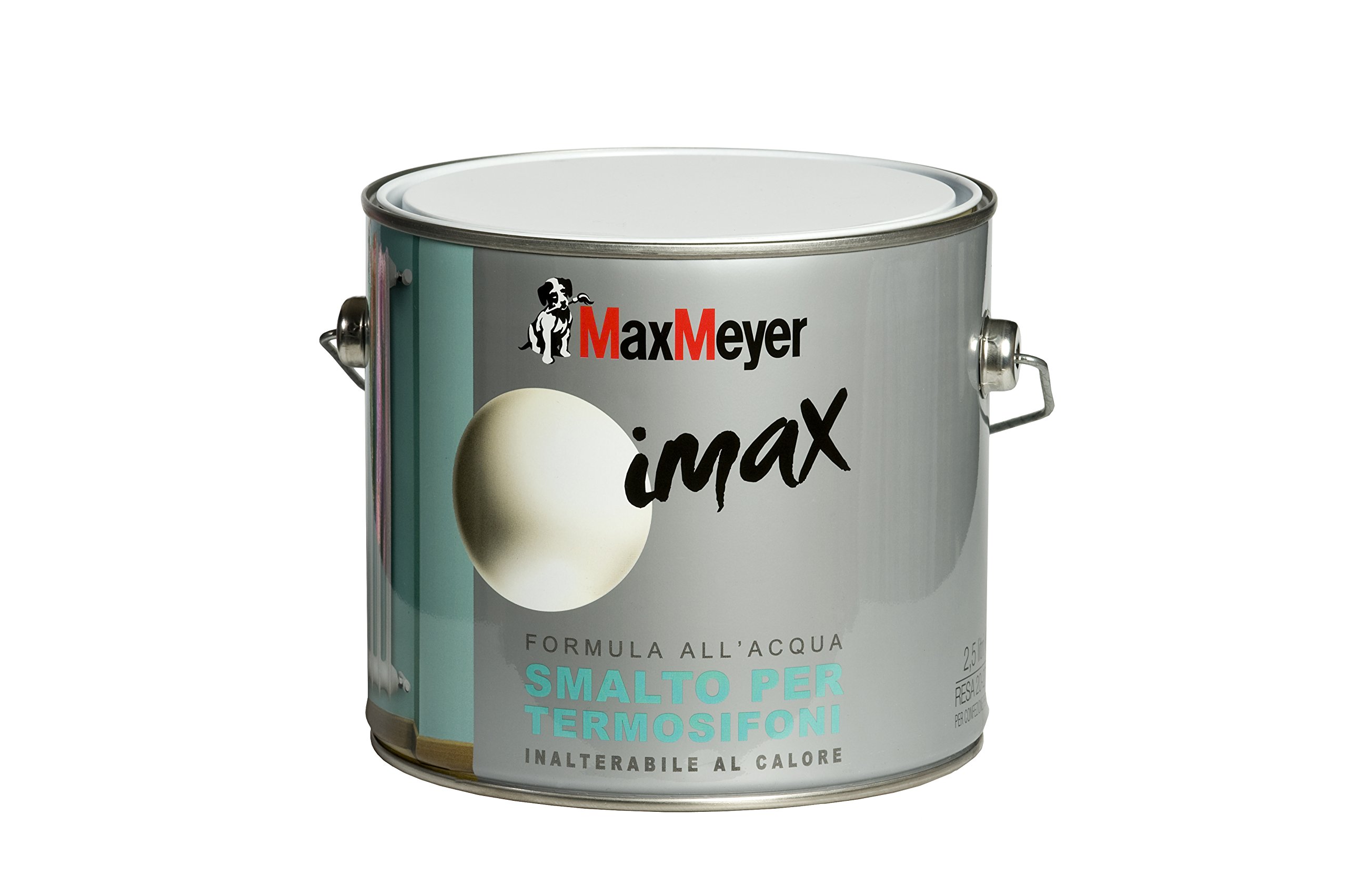 MAXMEYER Smalto satinato all'acqua per termosifoni Termosifoni BIANCO 2,5 L