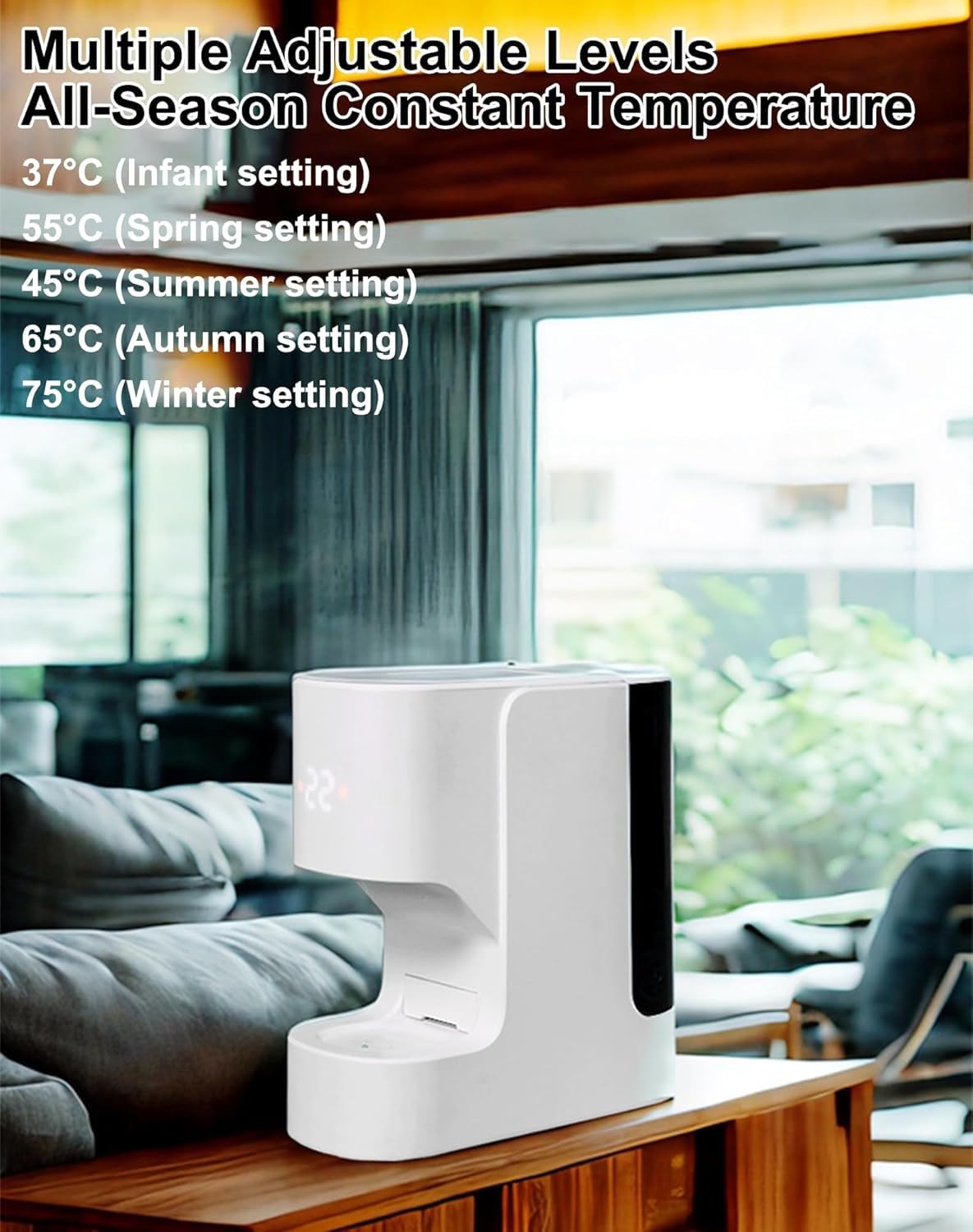 Gesichtshandtuchwärmer für Zuhause, Automatischer Handtuchspender mit 5 Sekunden Abkühlzeit, 55 °c Konstante Temperatur, Intelligente Sprachansagen, Gesichtspflege und Wellness