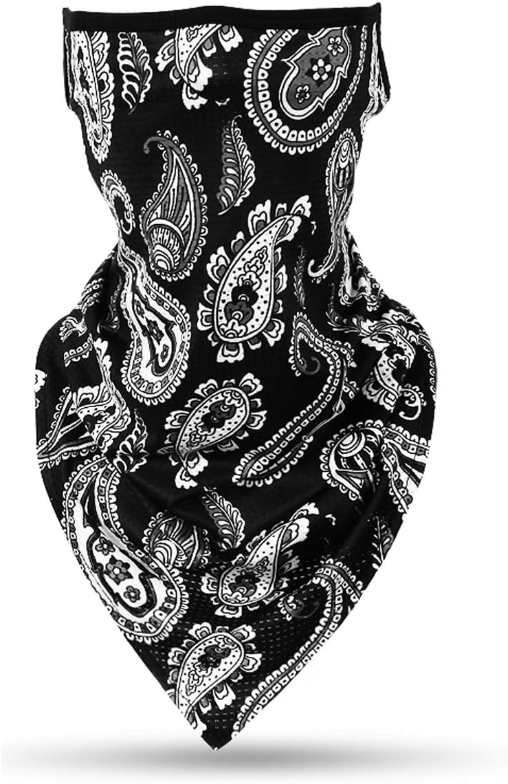 Ayliss Neck Gaiter Rave Protective Scarf Balaclava Breathable Outdoor Wind UV Dustproof Motorcycle Cycling Festival Sports (#Black 3)