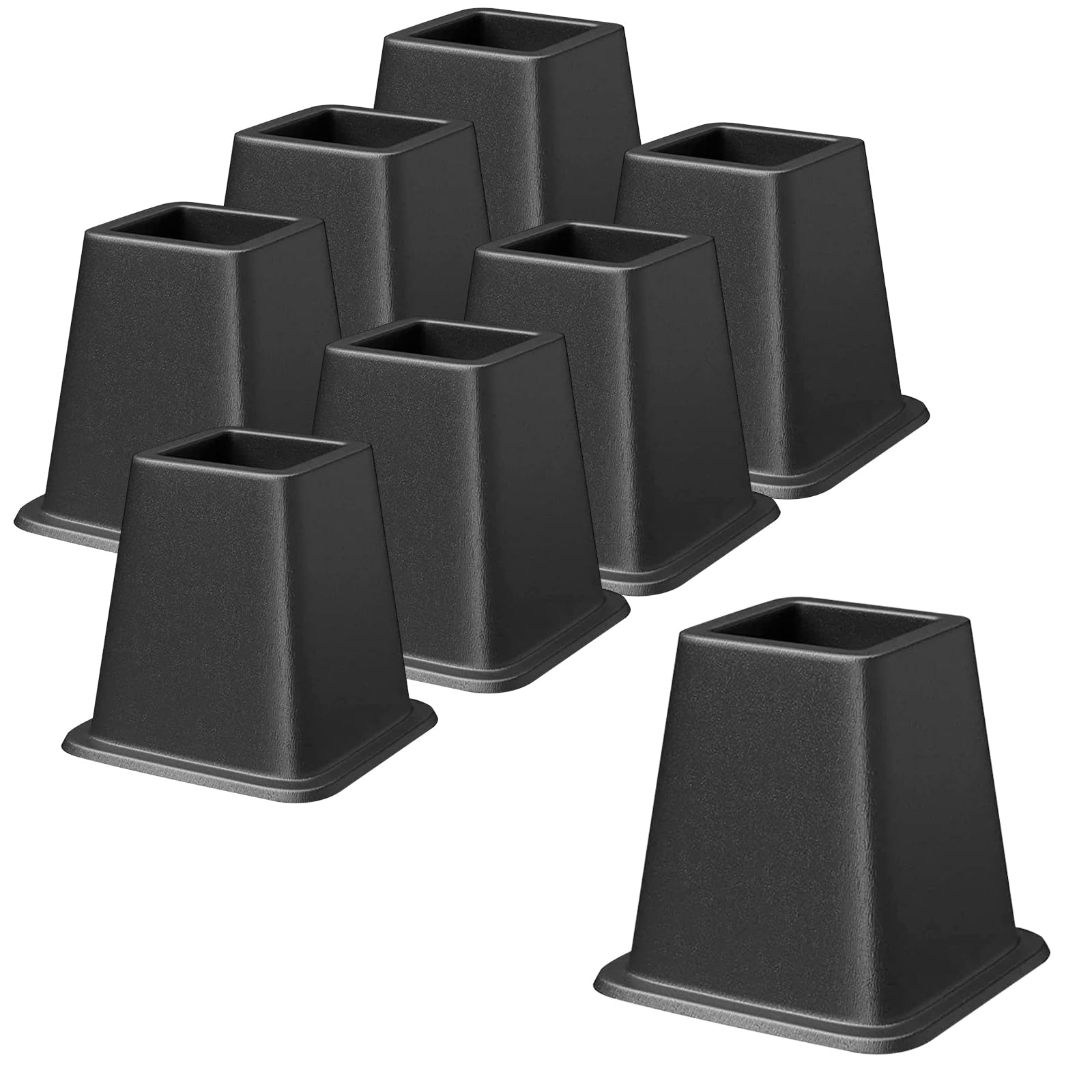NAMYEUT 8 Pack 6 Inch Furniture Bed Risers, Stackable Bed Sofa Leg Extenders with Anti-Slip Pads, 2200lbs Capacity Bed Lifts Blocks for Beds, Tables, Chairs, Sofas