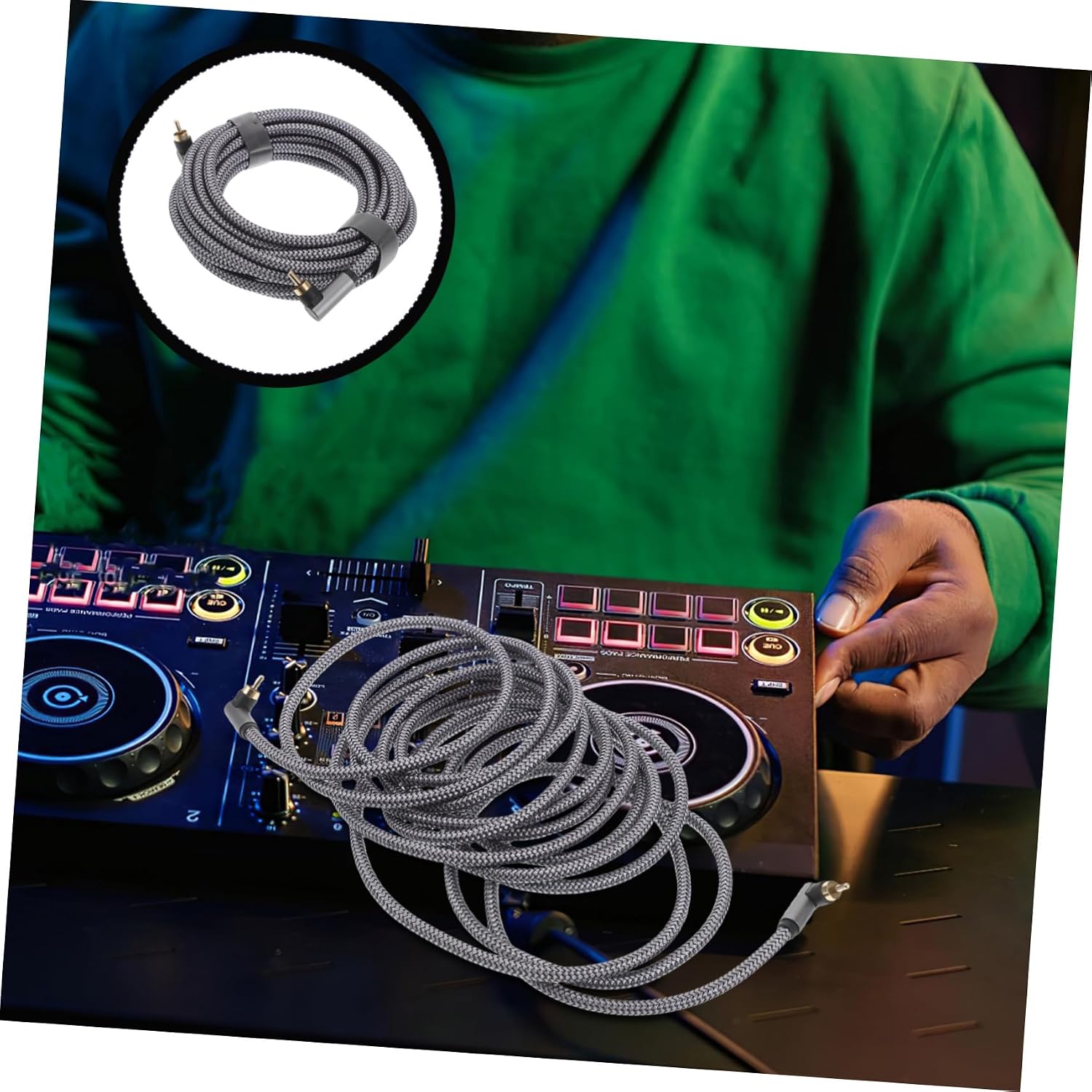 Mikinona 5m Digital Audio Cable Connectors for High-Fidelity Sound Systems Easy Plug Play Compatibility Tvs