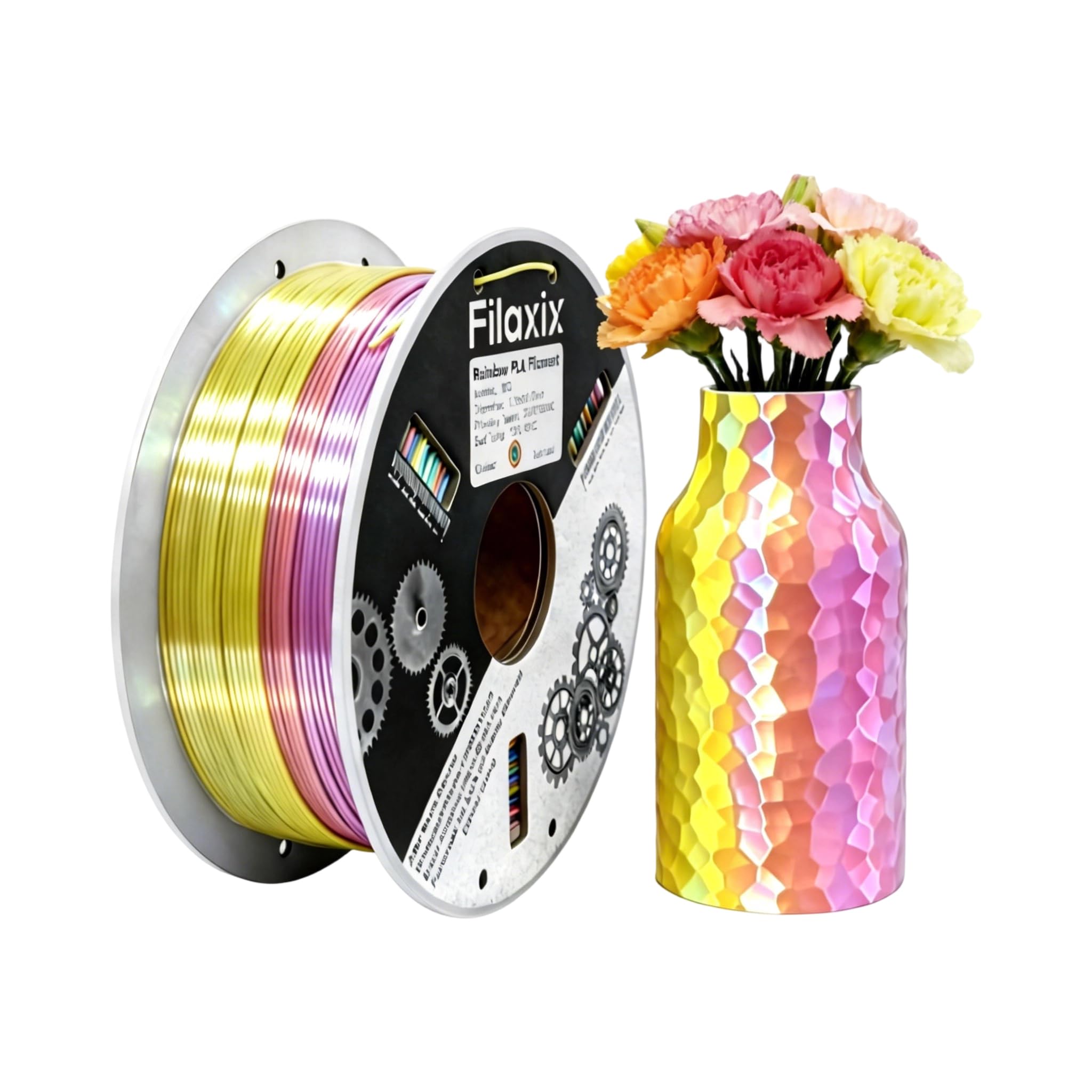Amazon.com: Silk Rainbow Filament 1.75mm, Silk Shiny Coextrusion