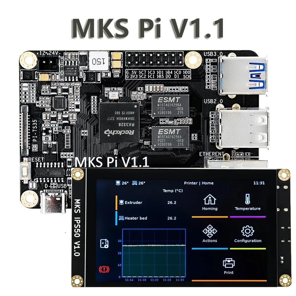 TwoEagles MKS Robin Nano V3.1 32bit 168MHz Controlador Placa Base TS35 Pantalla Táctil Módulo WIFI Placa Robin para Impresora 3D SP-5 (Set-7)