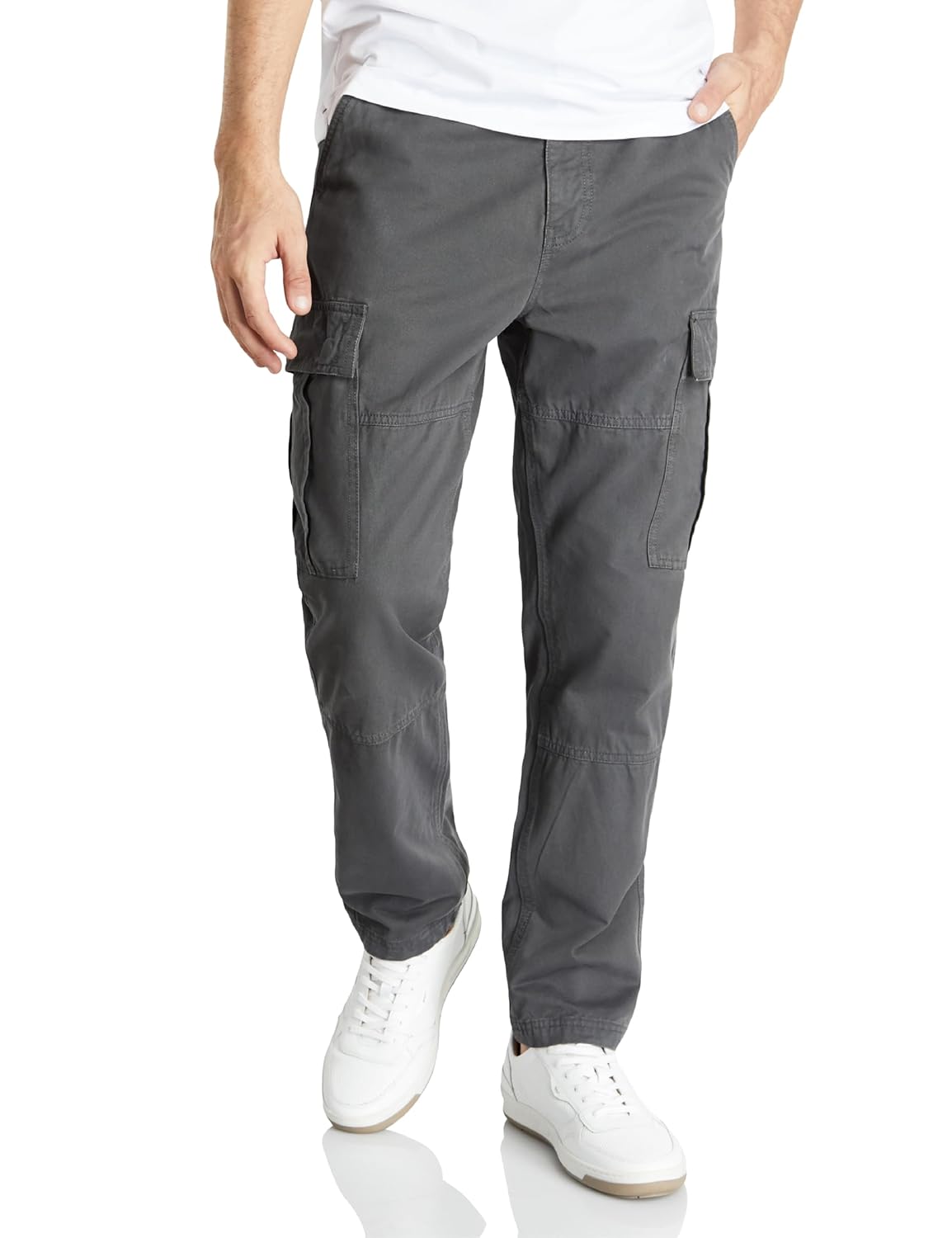 Symbol Premium Men’s Regular Fit Washed Cargo Pants (Pure Cotton | Relaxed Fit)