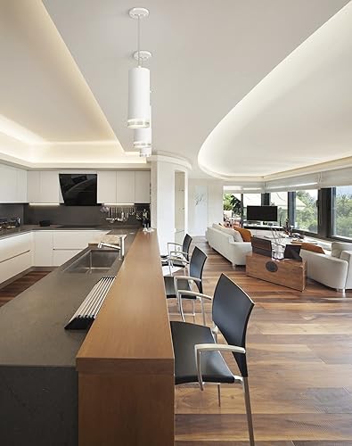 Miniatura 3 de Kuzco Lighting 401432CH-LED Cameo - Colgante de cilindro LED de 11 W, 10 pulgadas de alto y 4 pulgadas de ancho, color final cromo