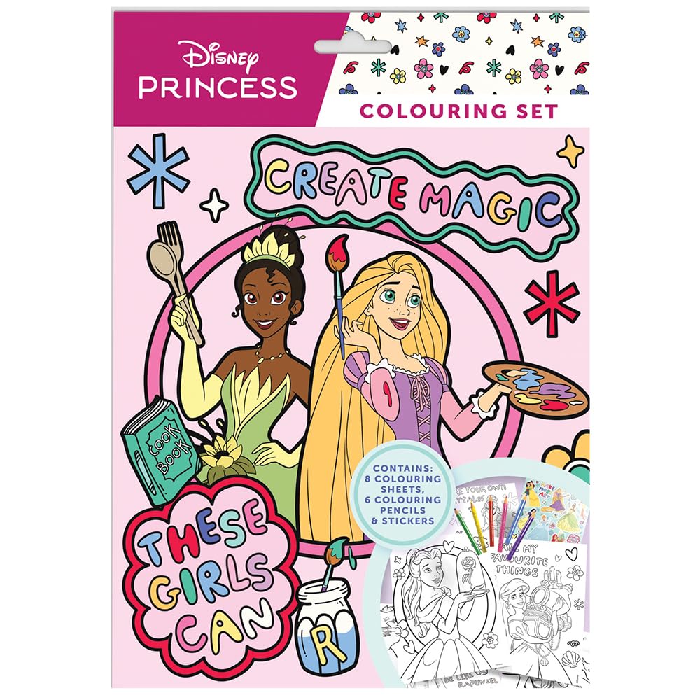 Design Group Multi Creative Kids Craft Set Disney Princess Colouring Set