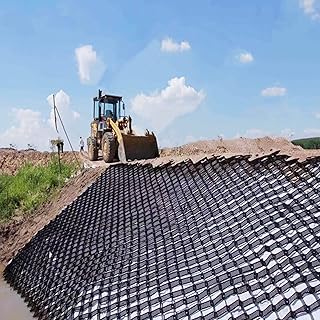 Ground Grid 2" Depth Gravel Stabilizer Geogrid for Slopes or Flat Areas, Soil/Pea Gravel Geo Grid, Flexible Ground Reinforcement Stabilisation Grid (Size : 5m x 7m (16.5ft x 23ft))