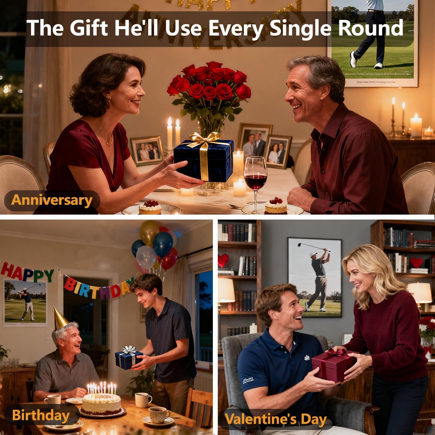 KingofKings Magnetic Golf Cart Phone Holder Mount, Golf Gifts for Golfers Him Men Dad Women Her, 2026 Essential Golf Cart Accessories, Mens Gifts for Birthday Anniversary Valentines Day-360° Rotatable - Image 9