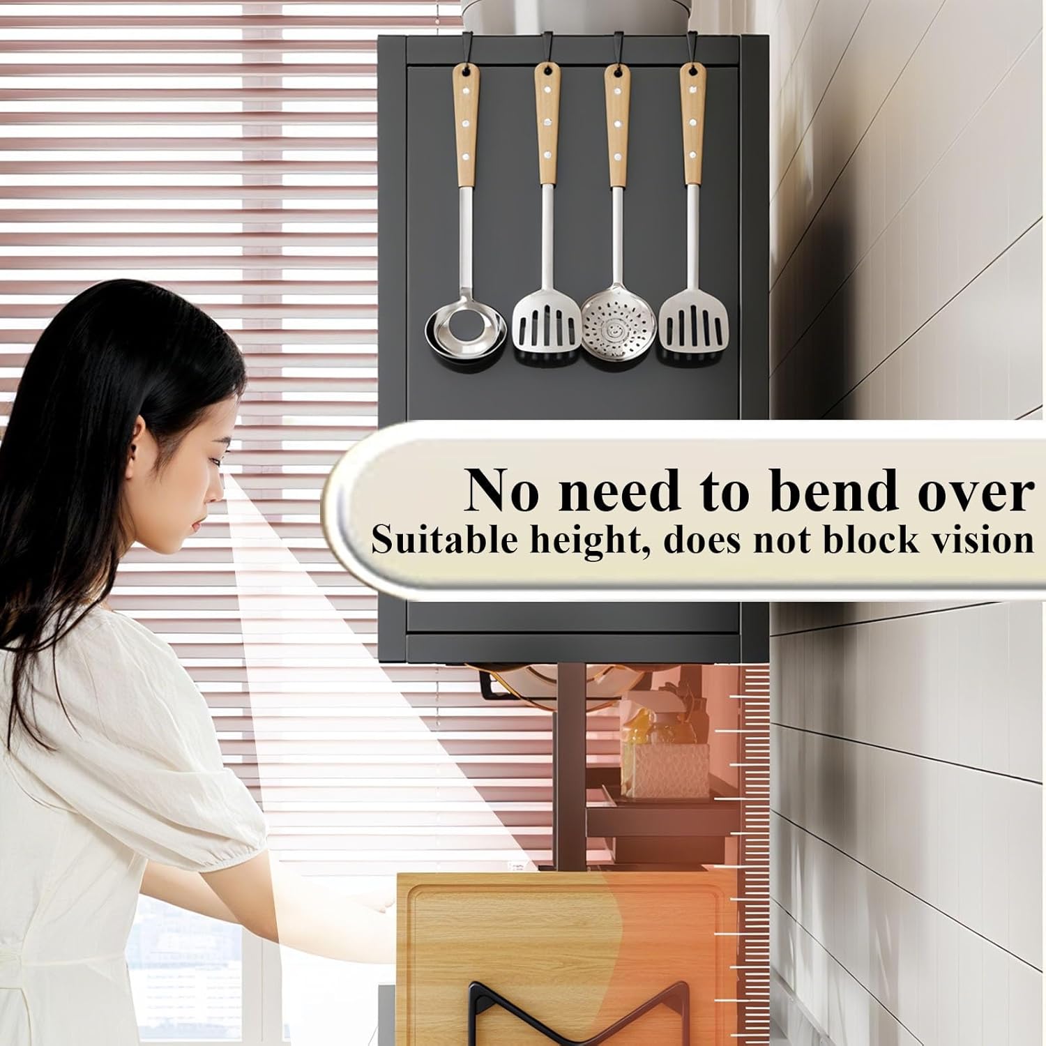 Over The Sink Dish Drying Rack Space-Saving 3 Tier with Cover Dish Rack with Dustproof Cover and Knife Holder Large Capacity Kitchen Organizer for Plates, Bowls, and Pots(Black,85cm)