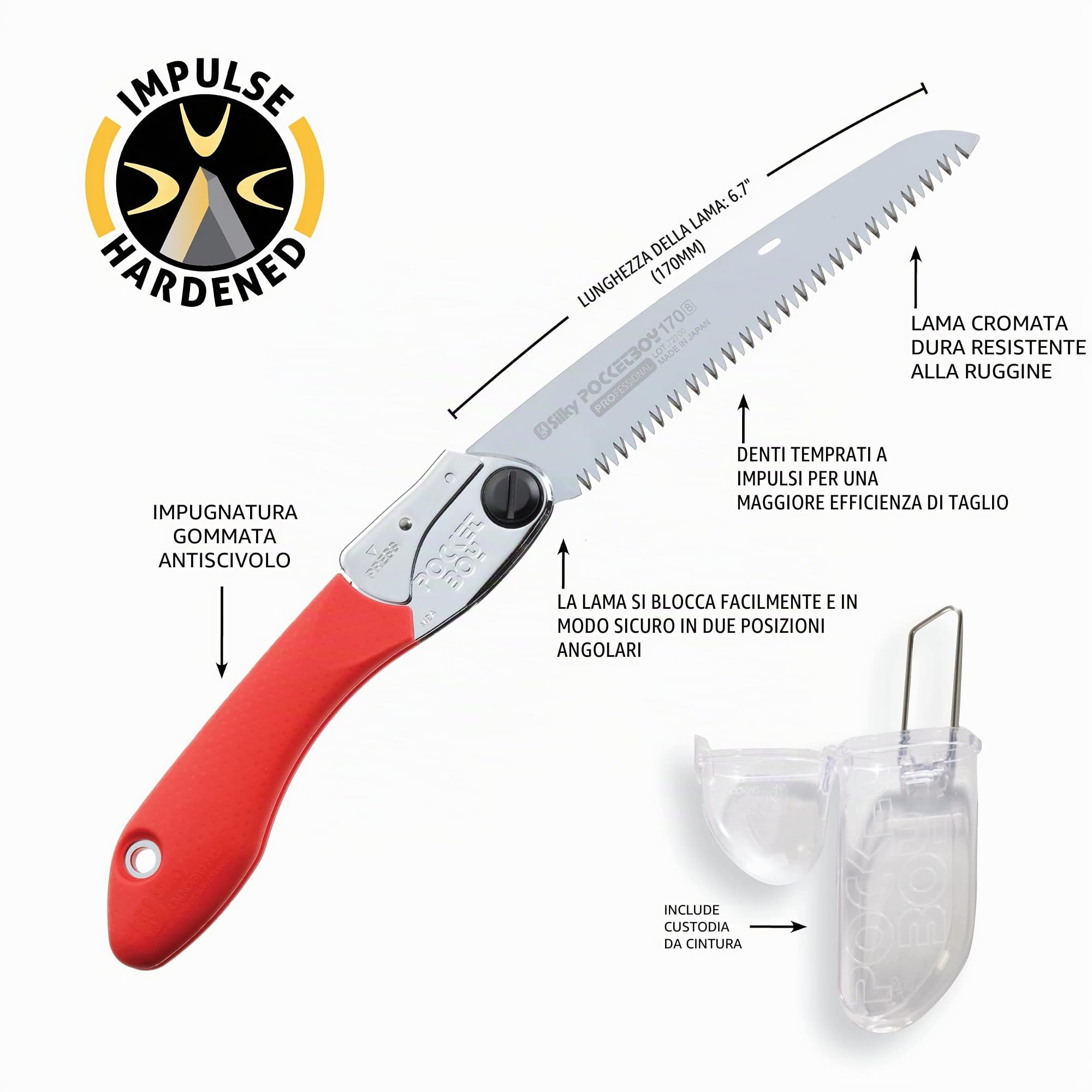 Silky SKS34617 Coltello tascabile, Unisex – Adulto, Rosso, Taglia Unica
