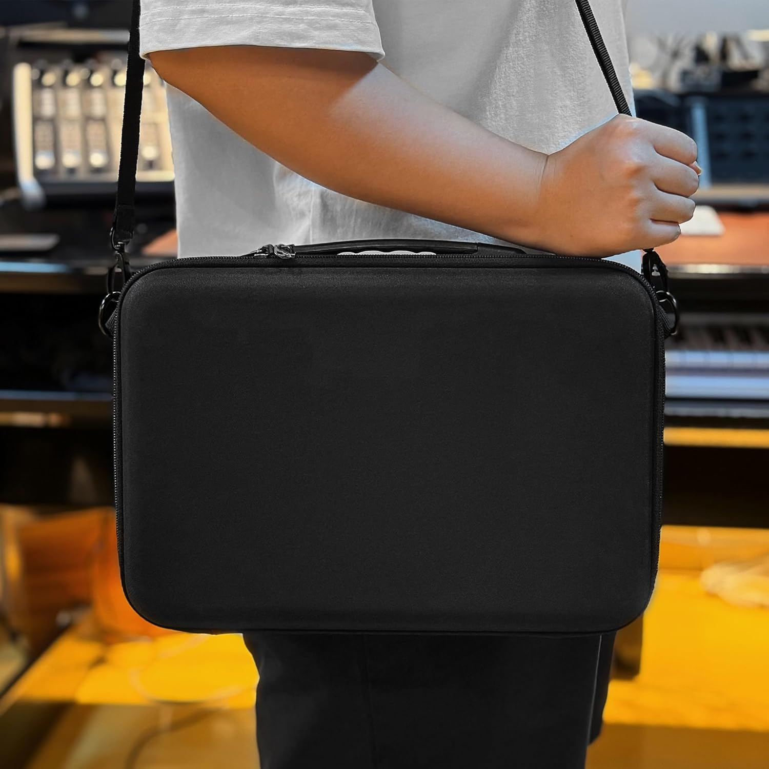 Audio Sampler Case Compatible with Teenage Engineering EP-133 K.O. II/EP-1320 Medieval Sampler, with Cable Compartment & Top Mesh Pocket, Portable Music Gear Case - Image 6