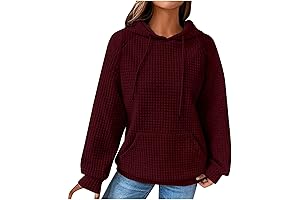 Women's Casual Waffle Hoodies for Fashion Seasons