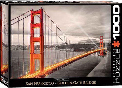 Miniatura 1 de EuroGraphics San Francisco Golden Gate Bridge Puzzle (1000 piezas) (6000-0663), negro