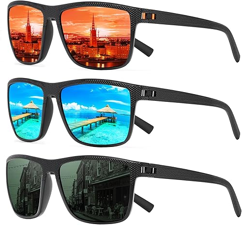 Gafas de sol polarizadas cuadradas para hombres y mujeres, gafas de sol ligeras con protección UV