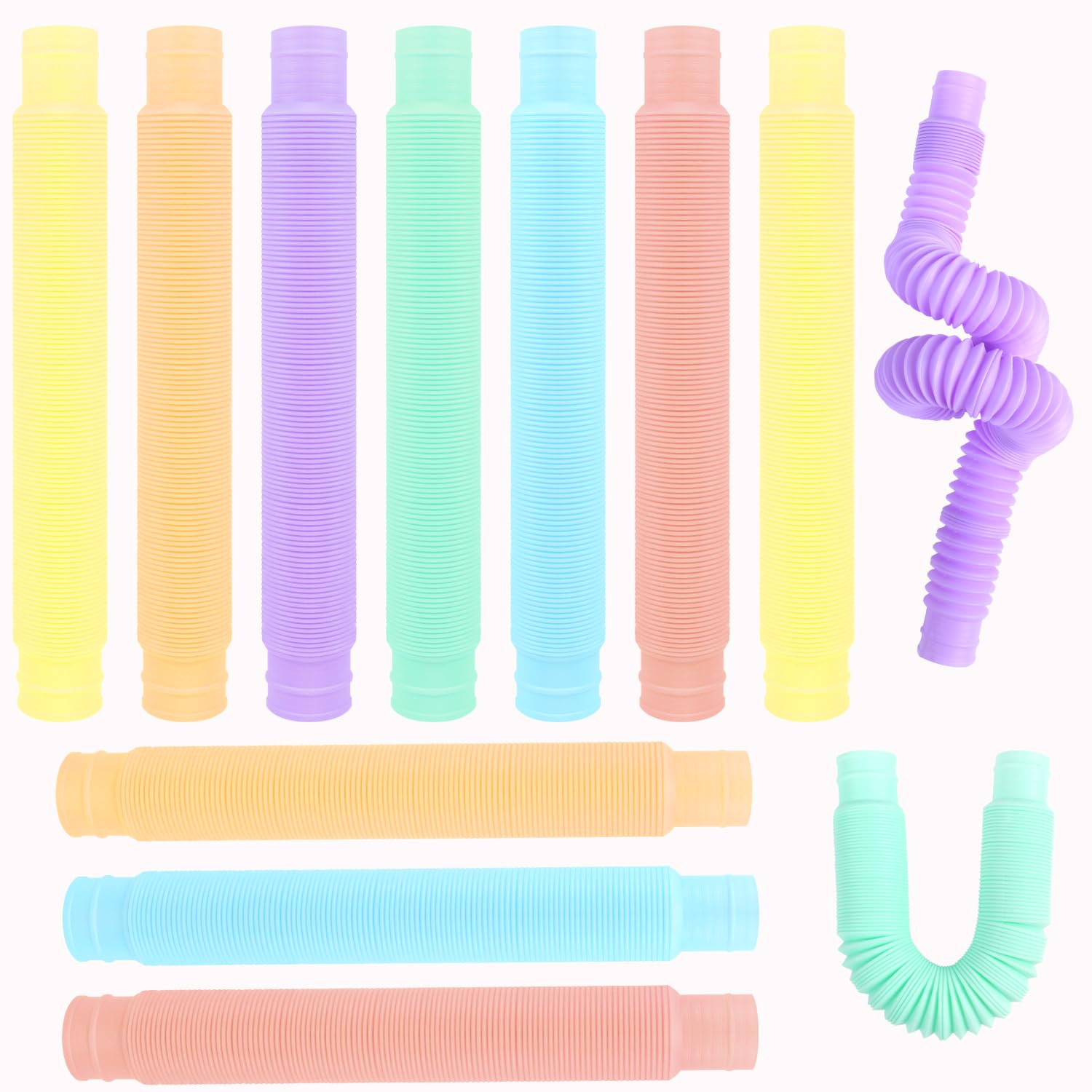 VEYLIN 6PCS Pop Tubes Fidget Toys