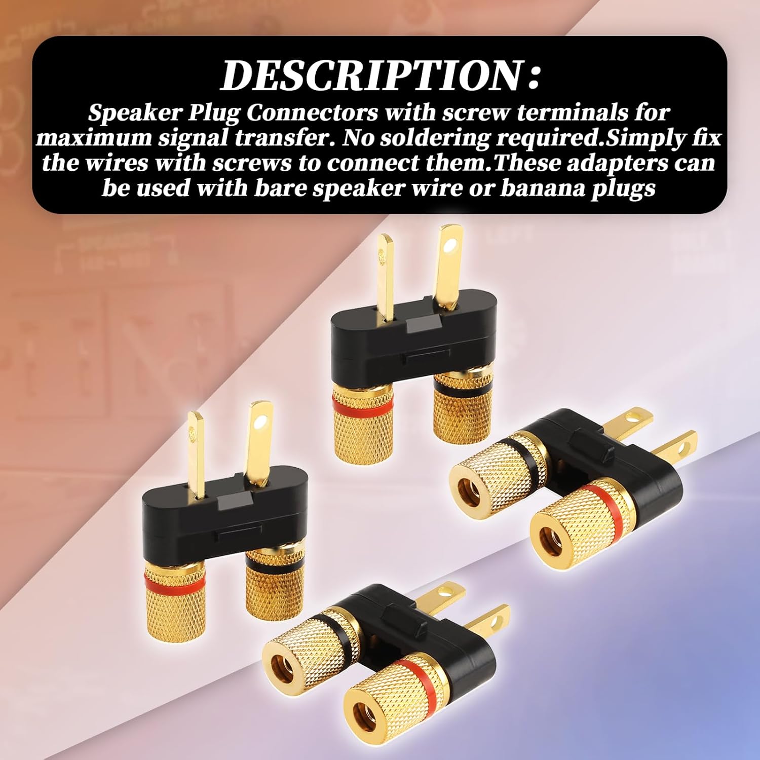 For Pioneer Speaker Banana Jack Plug Connectors SX-626 727 820 828 990 6000 (4)