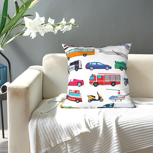 Miniatura 5 de Aimeryup Throw Pillow Covers 20x20 Inch Police Car School Bus Decorative Pillow Covers Cushion Covers cojines decorativos para sala Pillow Cases