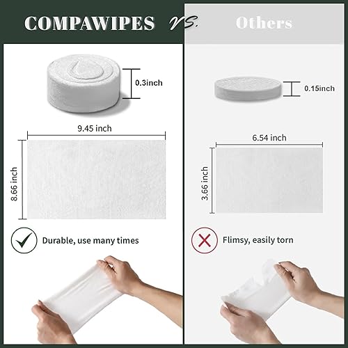 Miniatura 6 de 50 PCS Compressed Towel Tablets - Travel Disposable Towels, Compressed Hiking Toilet Paper, Wilderness Wipes, Compact Toilet Paper, Disposable