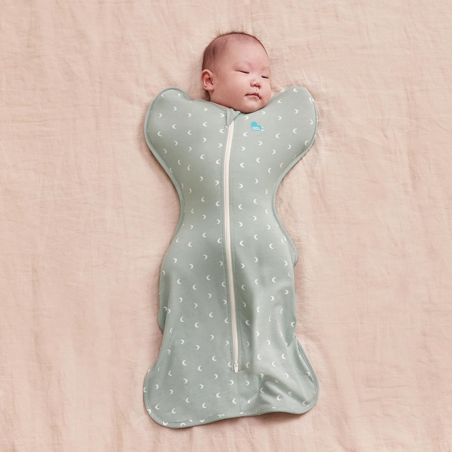 Love to Dream Swaddle UP, Baby Sleep Sack, 1.0 TOG, Self-Soothing Swaddles for Newborns, Improves Sleep, Secure Fit Calms Startle Reflex, New Born Essentials for Baby, Newborn 5-8.5 lbs, Moon Olive thumbnail