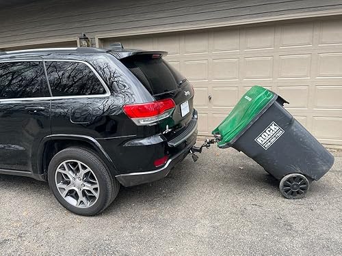 Miniatura 5 de Enganche combinado, enganche de pasador de transporte, equipo de césped y jardín con mango o latas de basura con ruedas