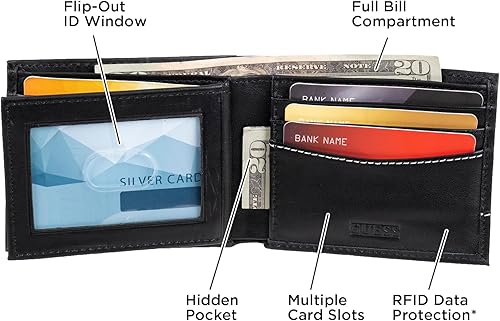 Miniatura 4 de Cartera Guess de piel para hombre