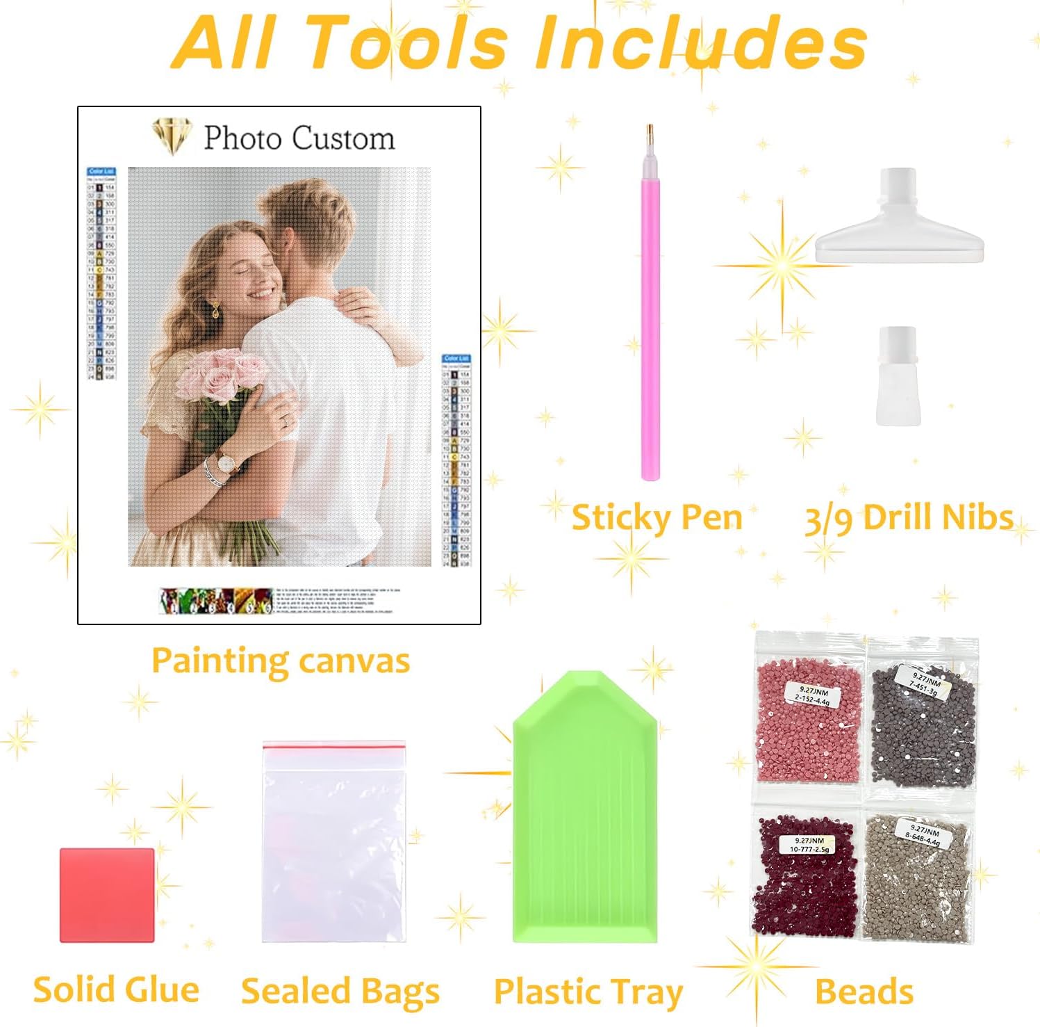 SCTOKUP Custom Diamond Art Painting, 5D Personalized DIY Drill Painting Kits for Adults, Customized Diamond Art Gifts with Your Own Photo for Home Decor