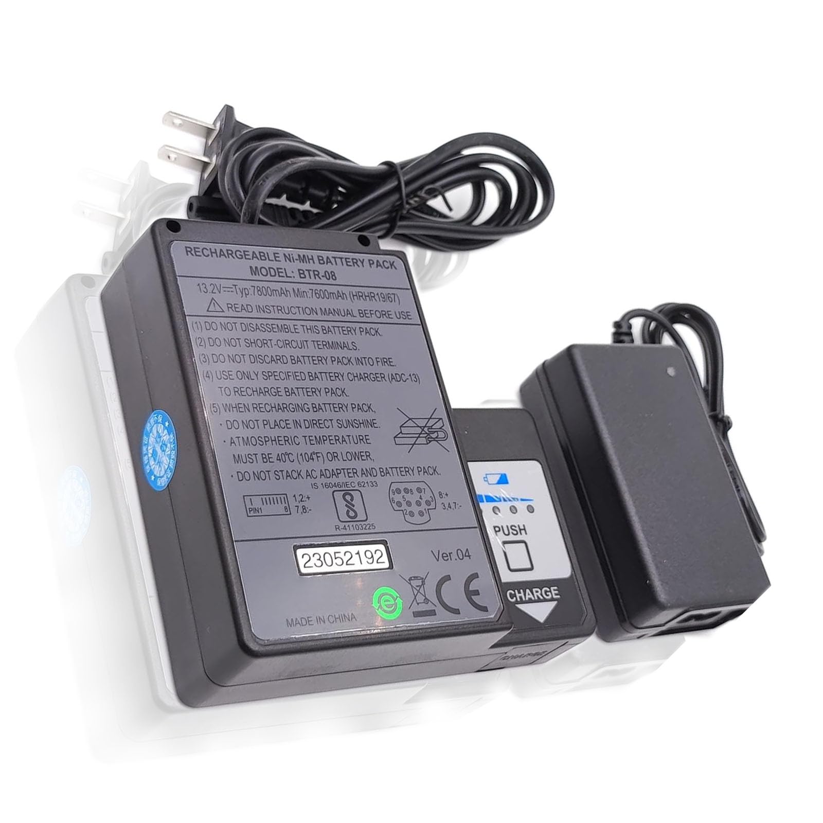 LCCJYHJFFHH «1 Pack» 13.2V 7800mAh Ni-MH Rechargeable Battery Pack for BTR-08 Fujikura Fusion Splicer FSM-60S 18S 60R with Equipment Battery Charger