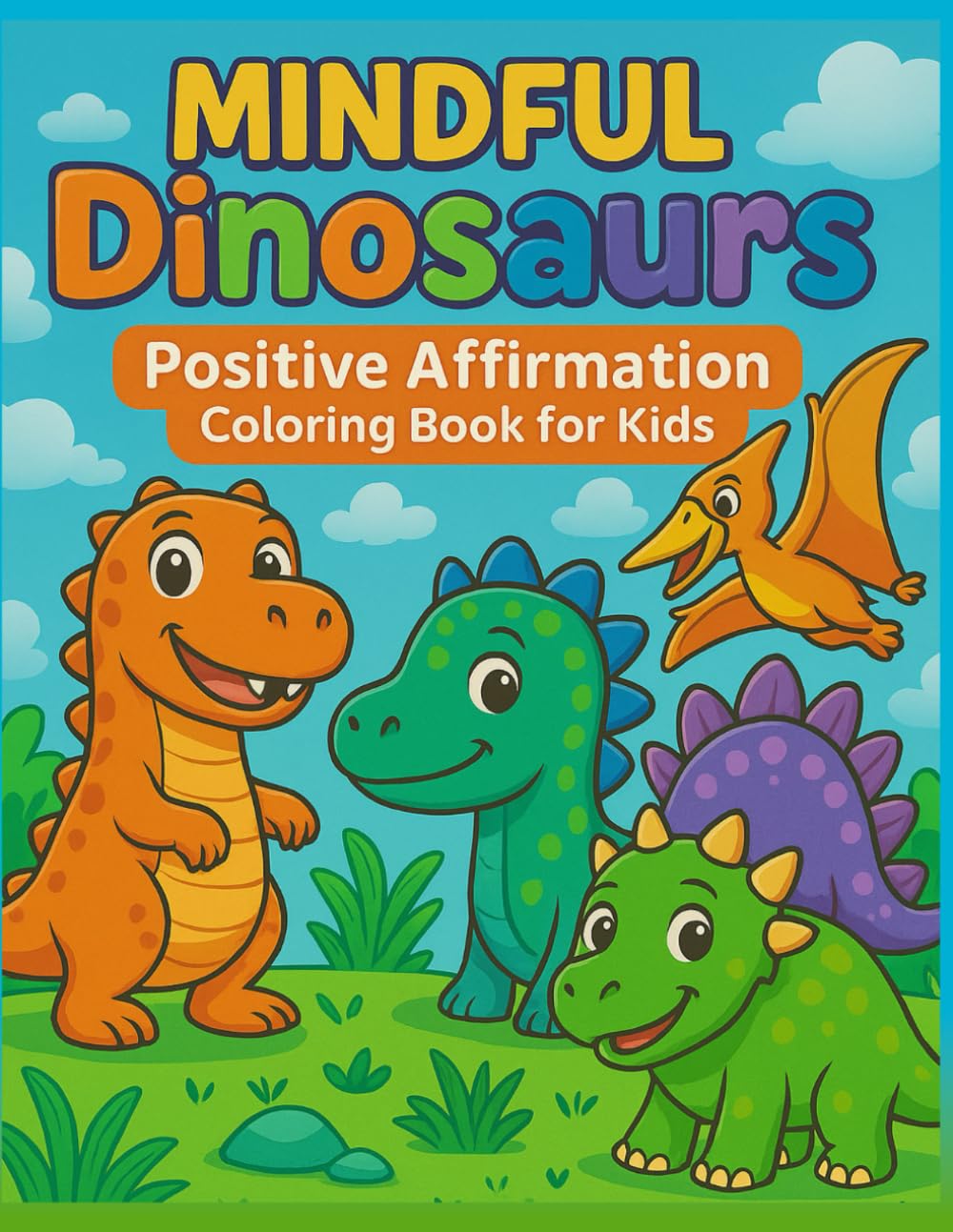 Mindful Dinosaurs: Positive Affirmations Coloring Book For Kids