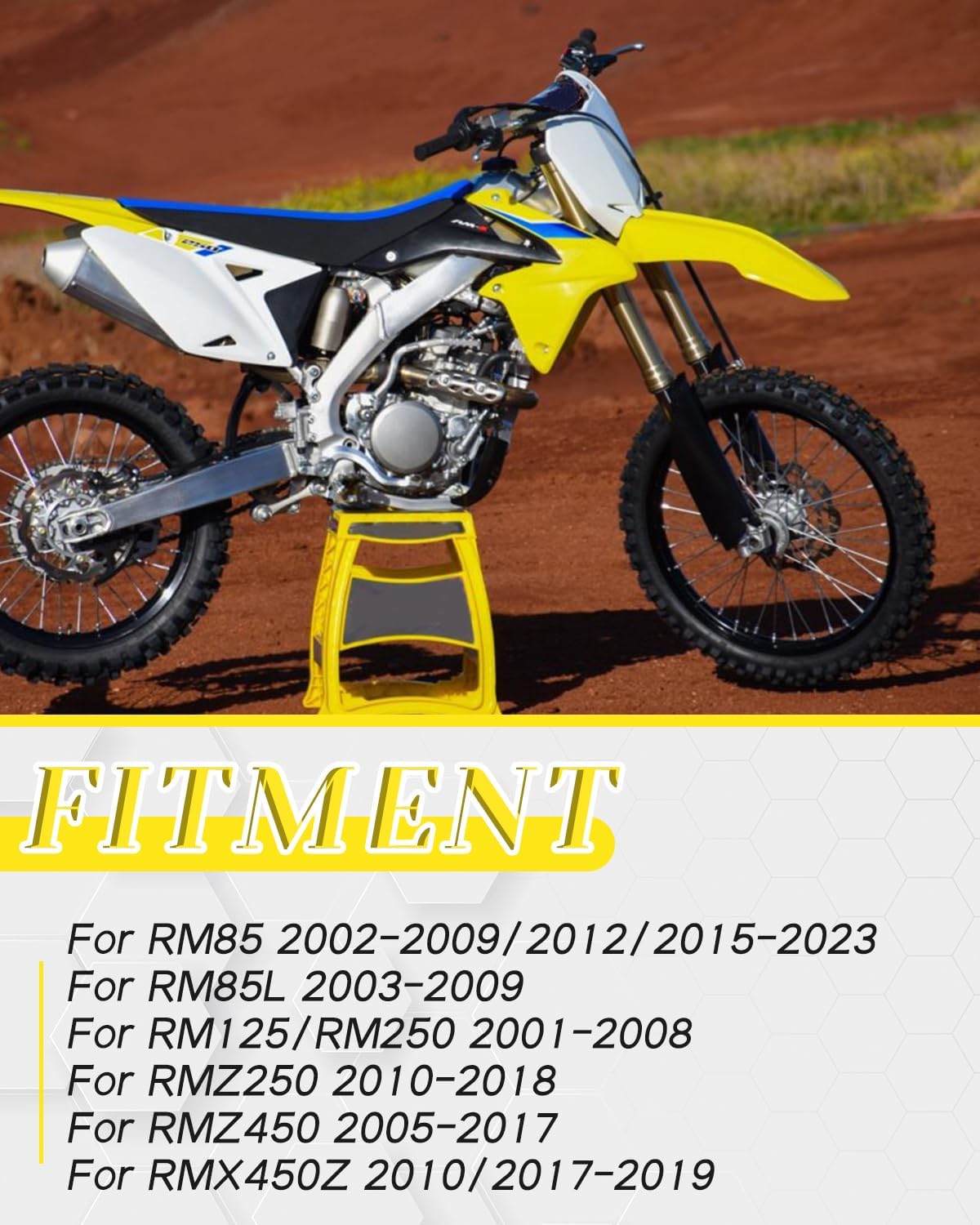 JFG RACING Dirt Bike Gas Cap Cover Aluminum Fuel Tank Cap with Air Vent Hose for RM85 RM125 RM250 RMZ250 RMZ450 RMX450Z- Gold