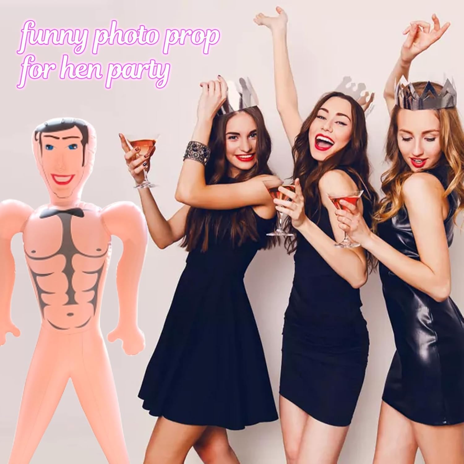 Bambolo gonfiabile maschio per addio al nubilato, bambolo gonfiabile uomo gadget sposa divertente, giochi e decorazioni addio al nubilato sexy