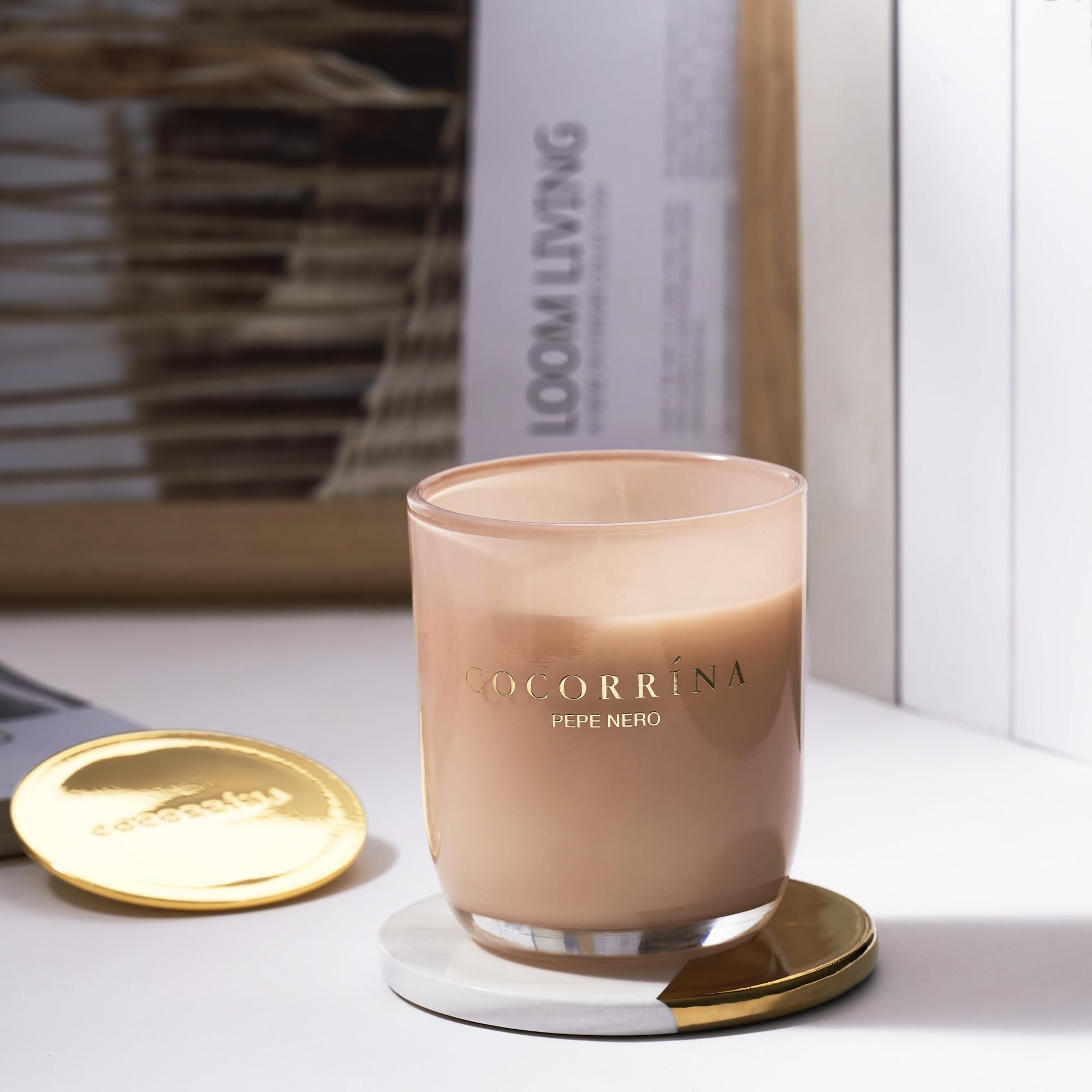 Cocorrína Bougie Parfumée Agrumes Verveine 180g - Cire Soja Naturelle 22 Heures Combustion