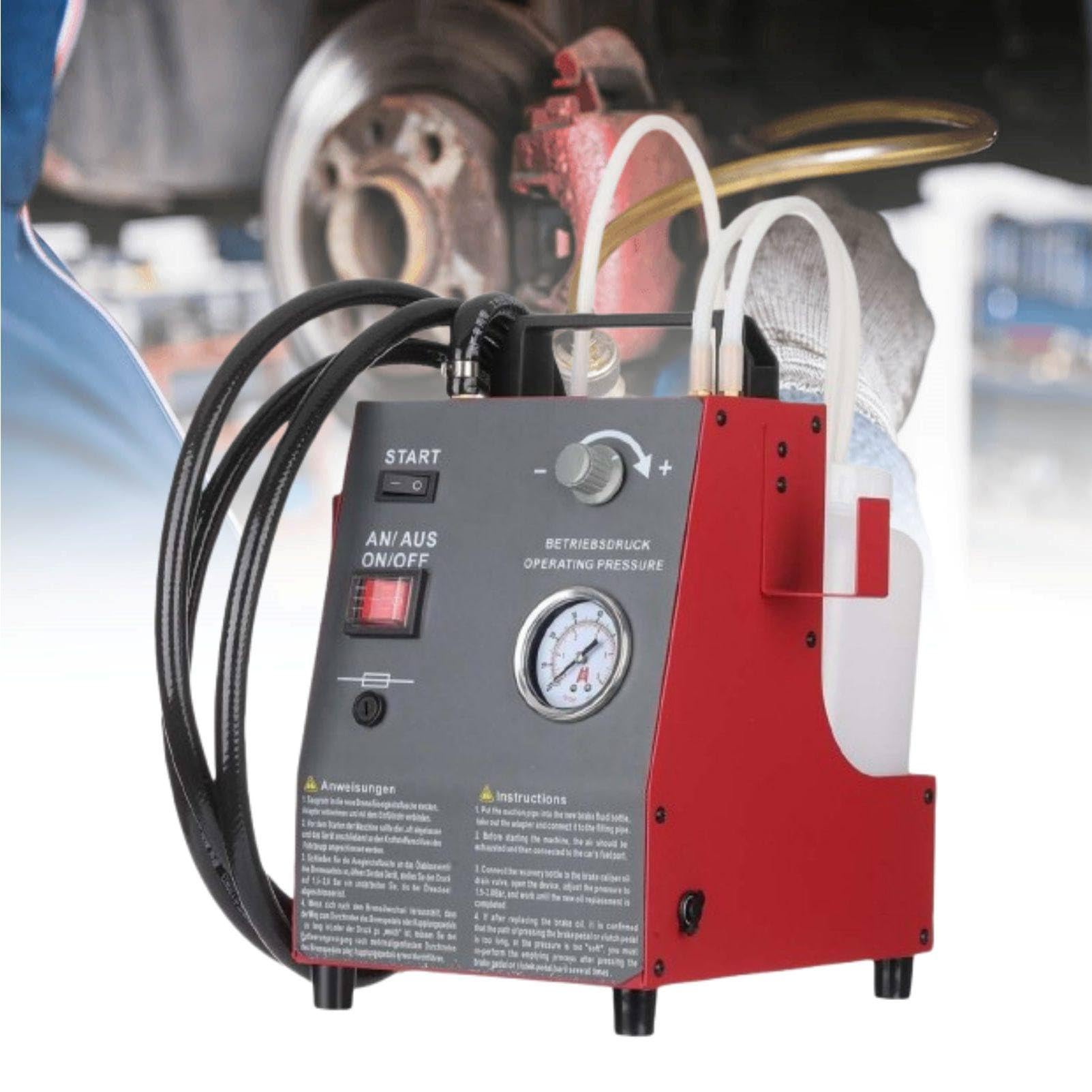 MhWrughts Brake Fluid Bleeder Machine Electric DC12V with S01, One-Person Pulse Brake Fluid Replacement Tool for Automotive Repair and Fleet Maintenance