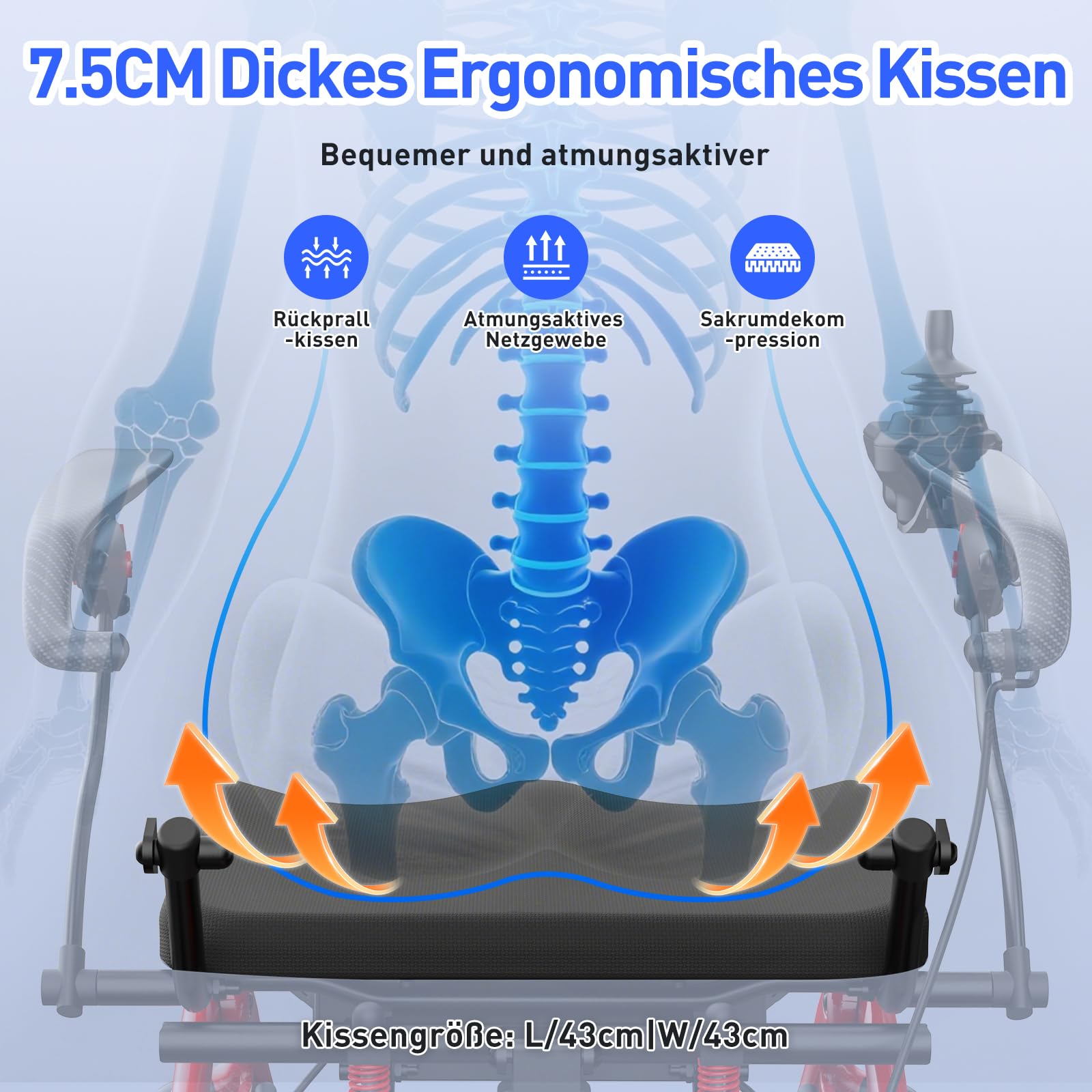 Carbon Rollstuhl Elektrisch Faltbar Leicht: Nur 16.7 kg schwer Elektrorollstuhl Faltbare für All Gelände - 25KM Elektrischer Rollstuhl für Senioren bis 150 kg