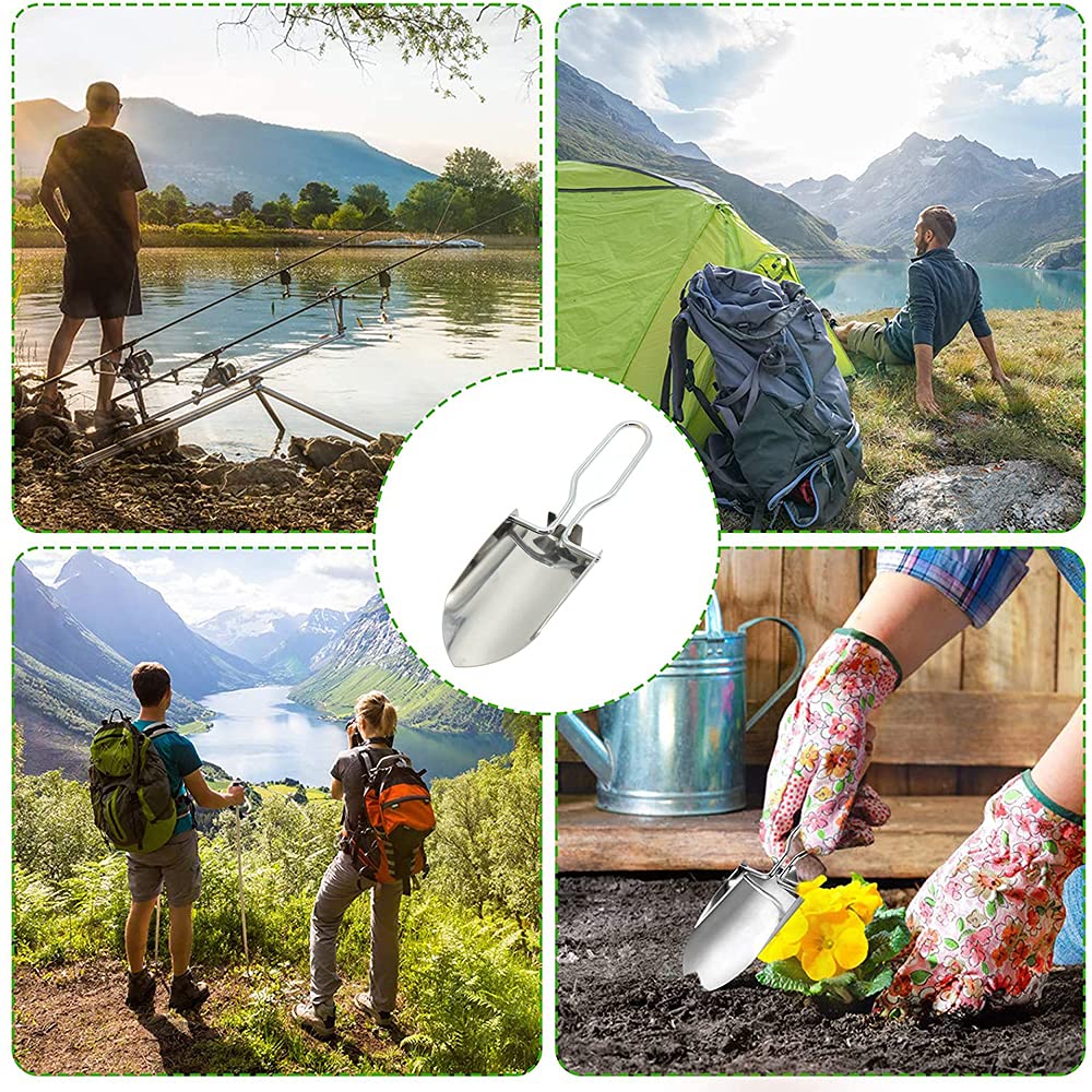 2 Piezas Mini Pala De Mano Herramienta, Mini Pala De Jardín, Herramienta Plegable Pala, Pala De Jardín Plegable Pequeña, Pala De Camping para Jardineria, Camping y Senderismo