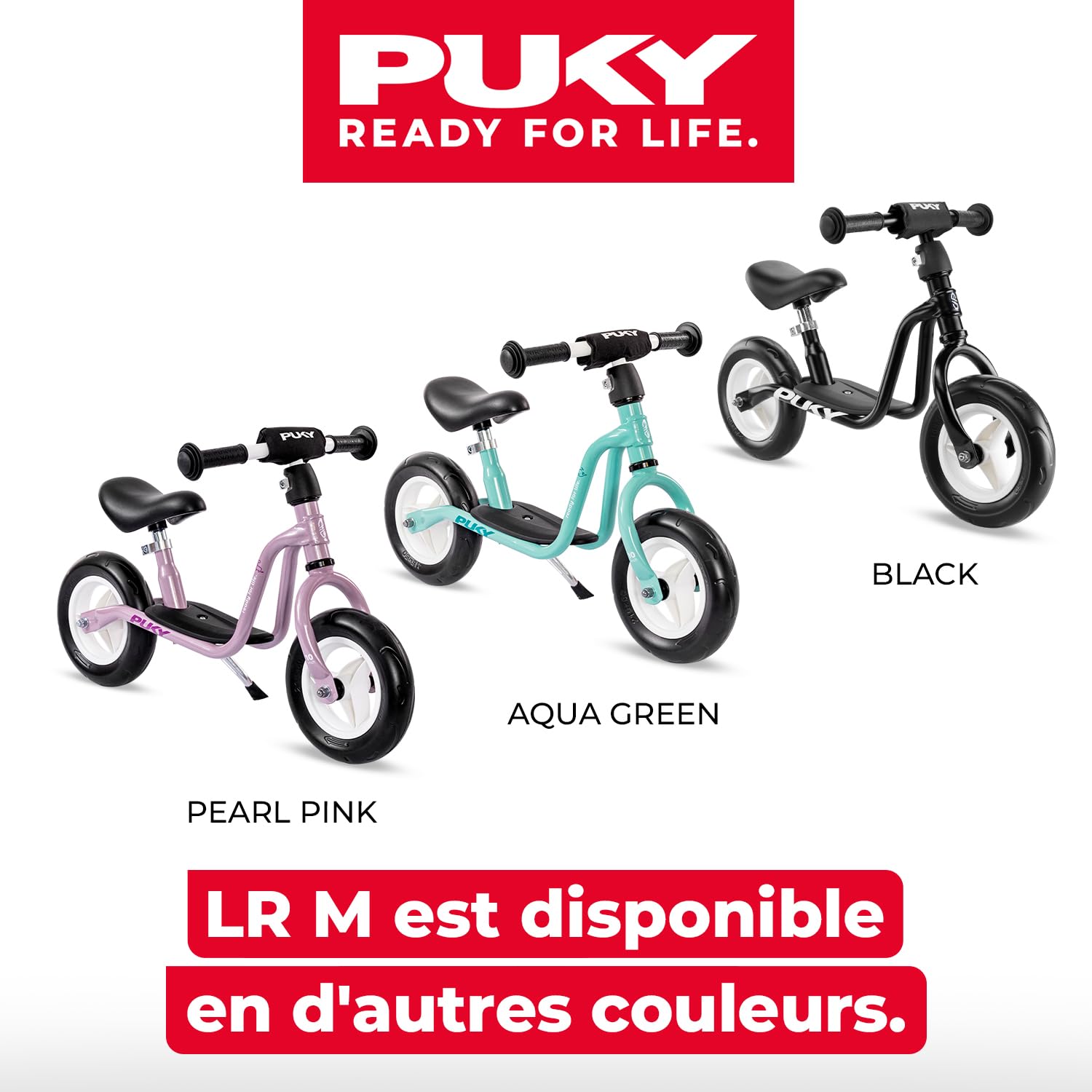 PUKY LR M Vélo de course à partir de 2 ans - Sûr et élégant - Guidon et selle réglables en hauteur - Avec plateau - Pour enfants à partir de 2 ans - Avec rembourrage de guidon C