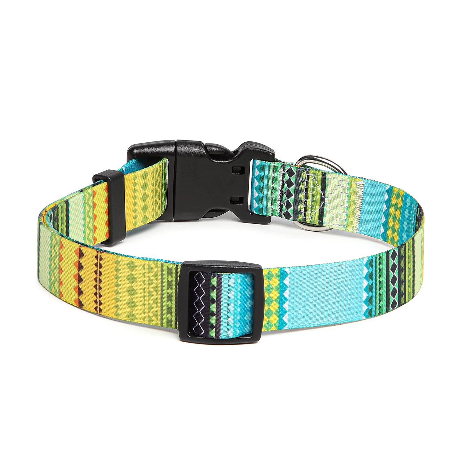 Adjustable Dog Collar with Patterns, Ultra Comfy Soft Nylon Breathable Pet Collar for Small Medium Large Dogs (L, Floral Orange) — view 207