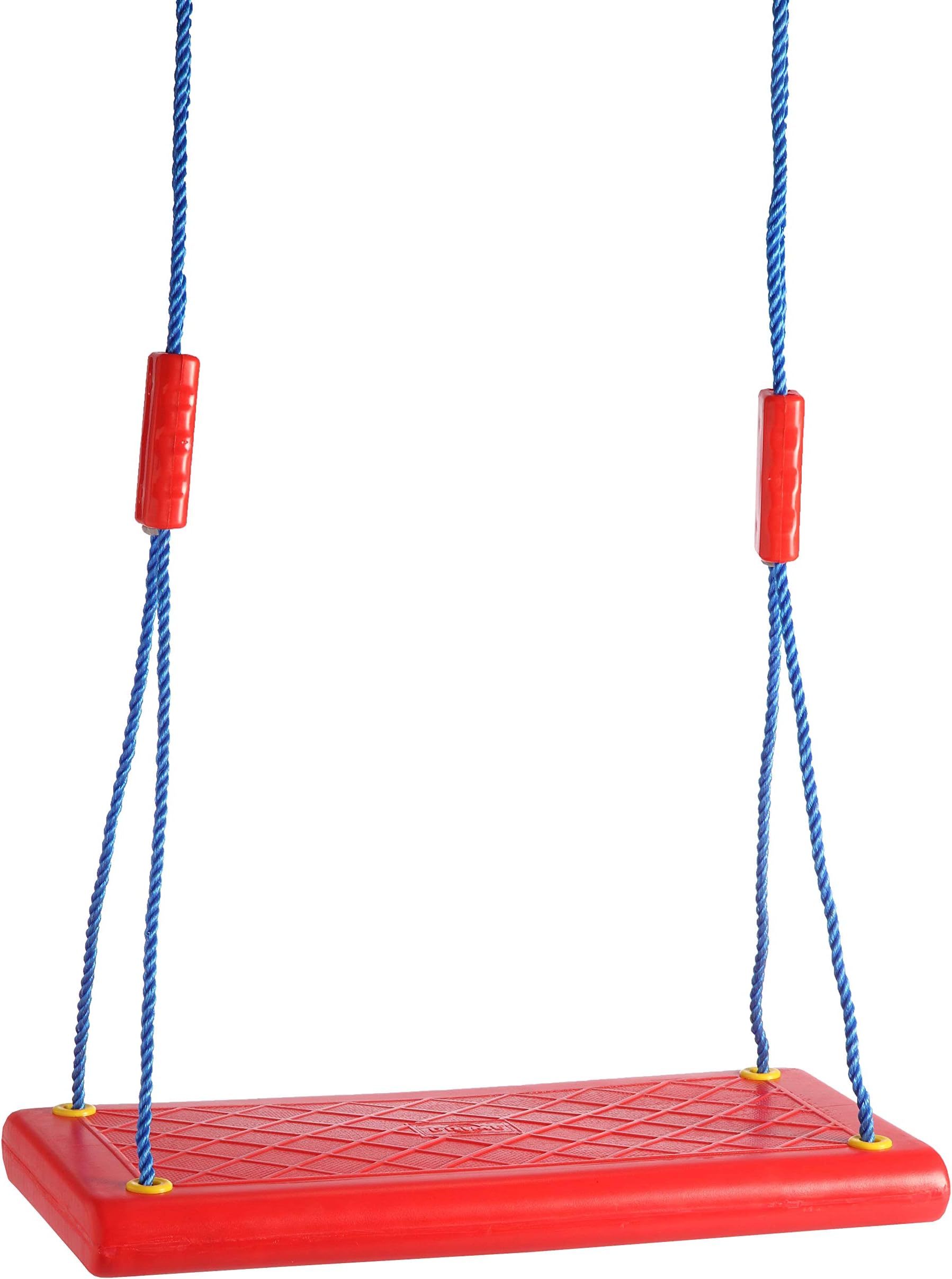 - Prime Flat Plastic Swing Seat for Kids Age 5 to 10 Years, Indoor & Outdoor with Hand Grip, Red