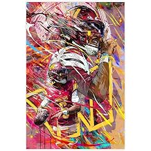 FONUHUOLIAN Sports Star Poster Jayden Daniels Canvas Poster Wall Art for Home Bedroom Office Dorm Room Decor Gift Unframed Print 12" L X 18" W