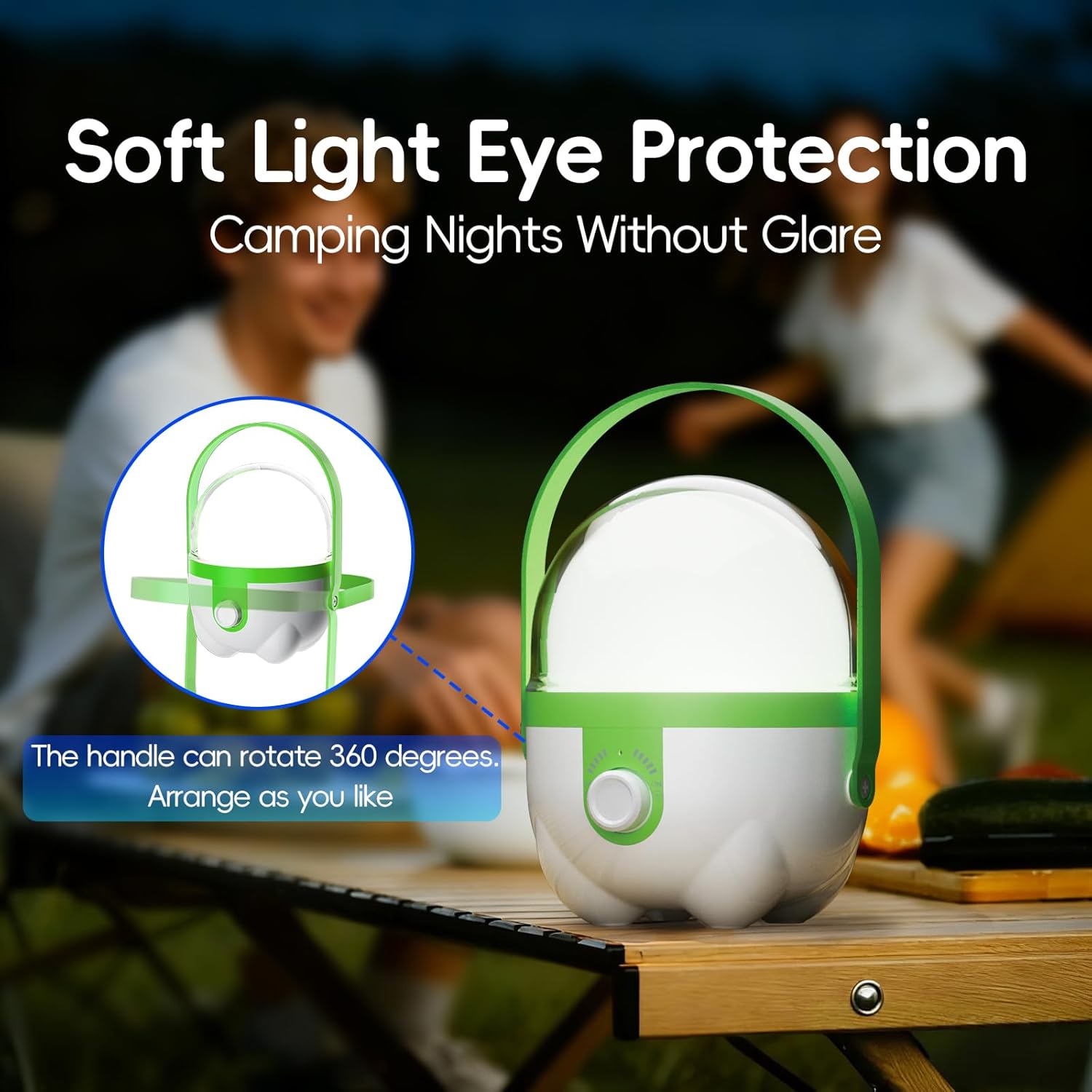 Camping Lights, 4600mAh Rechargeable Camping Lantern Battery Powered, Mini Portable Night Light Outdoor, Powerful Bright Camping Flashlight for Emergency, Hurricane, Power Outage