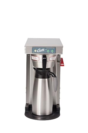 Wilbur Curtis G3 Low Profile Airpot Brewer 2.5L Airpot/Pourpot Single Low Profile Coffee Brewer Stainless Steel Finish - Commercial Airpot Coffee Brewer - TLP12A Each