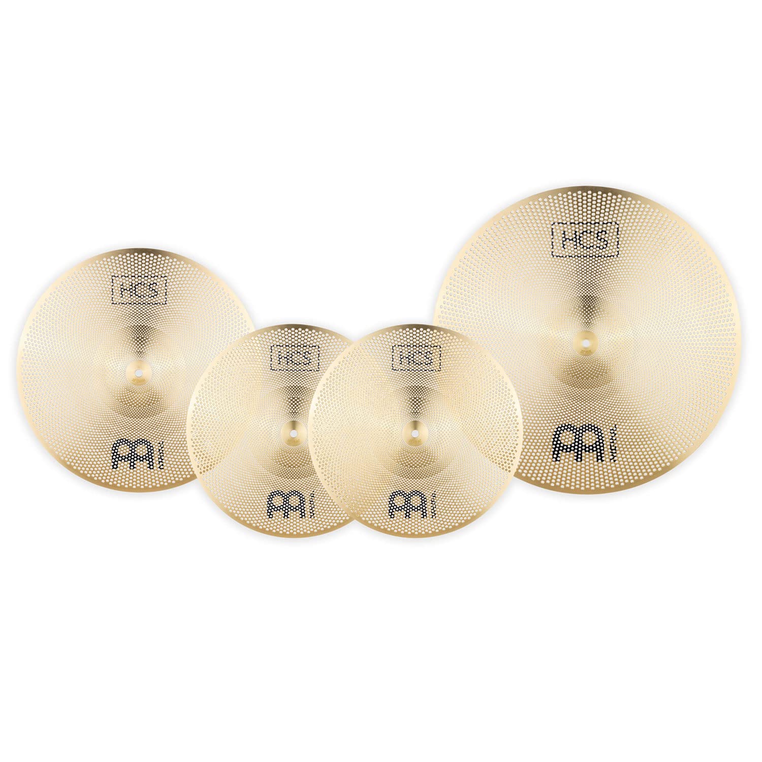 Meinl P-HCS141620 Übungsbecken Set leise Schlagzeug-Becken + keepdrum Drumsticks